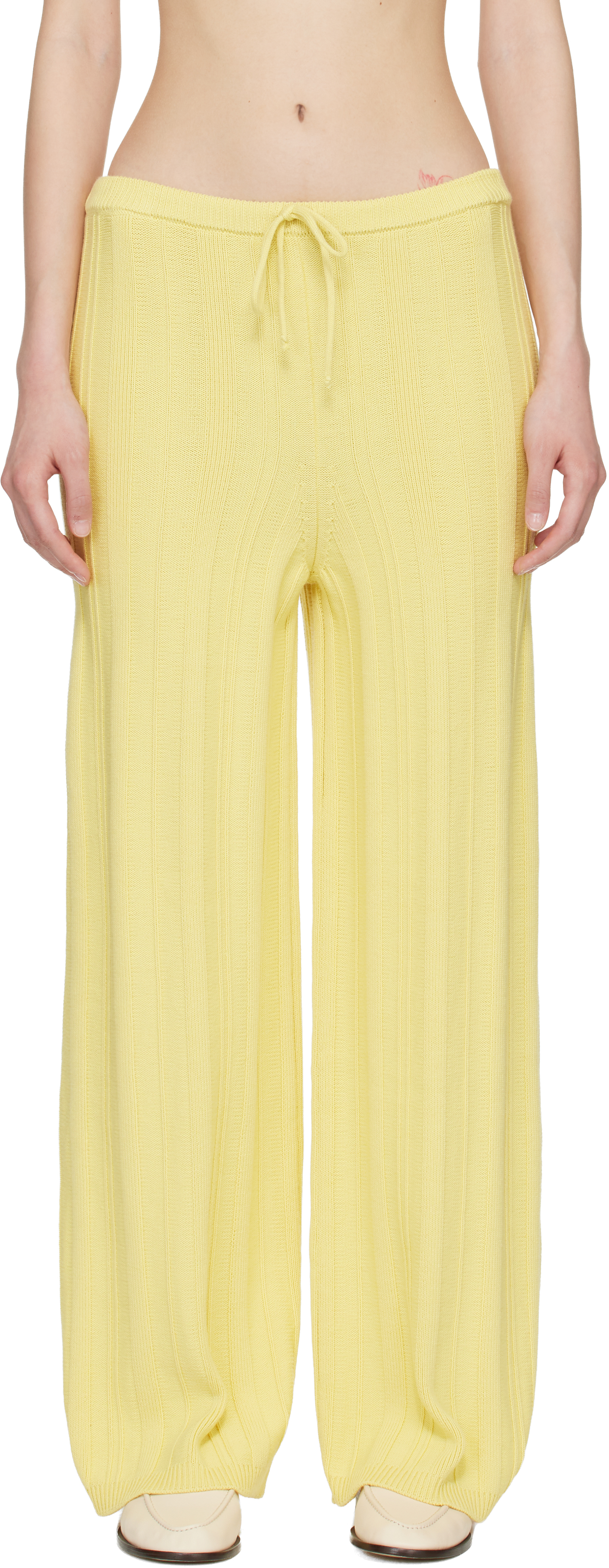 B.B. Wallace Yellow Crewdson Lounge Pants