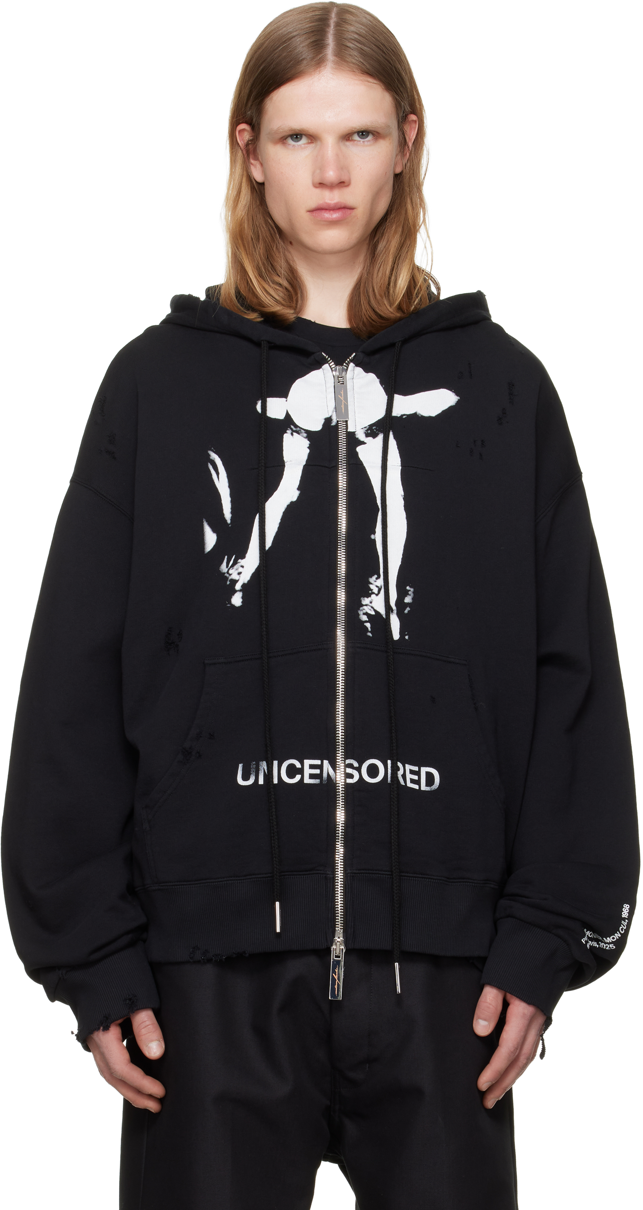 MATIÈRES FÉCALES Black Cul Hoodie