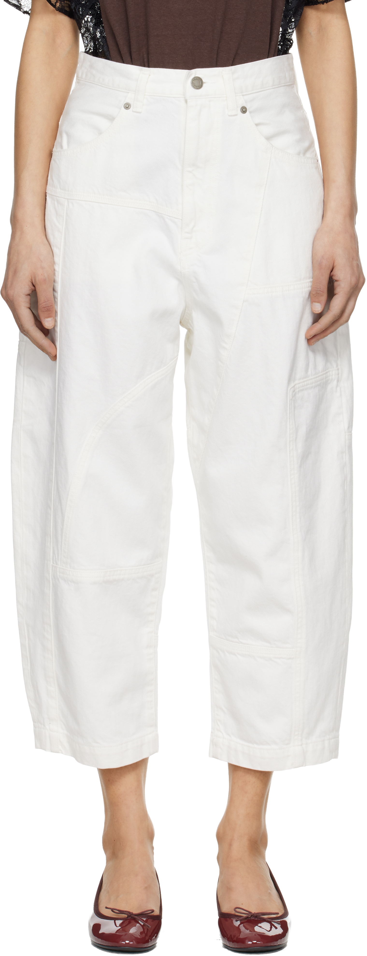 UnderCover ホワイトパンツ サイズ2 White UP1F1503-1 Jeans by UNDERCOVER on Sale