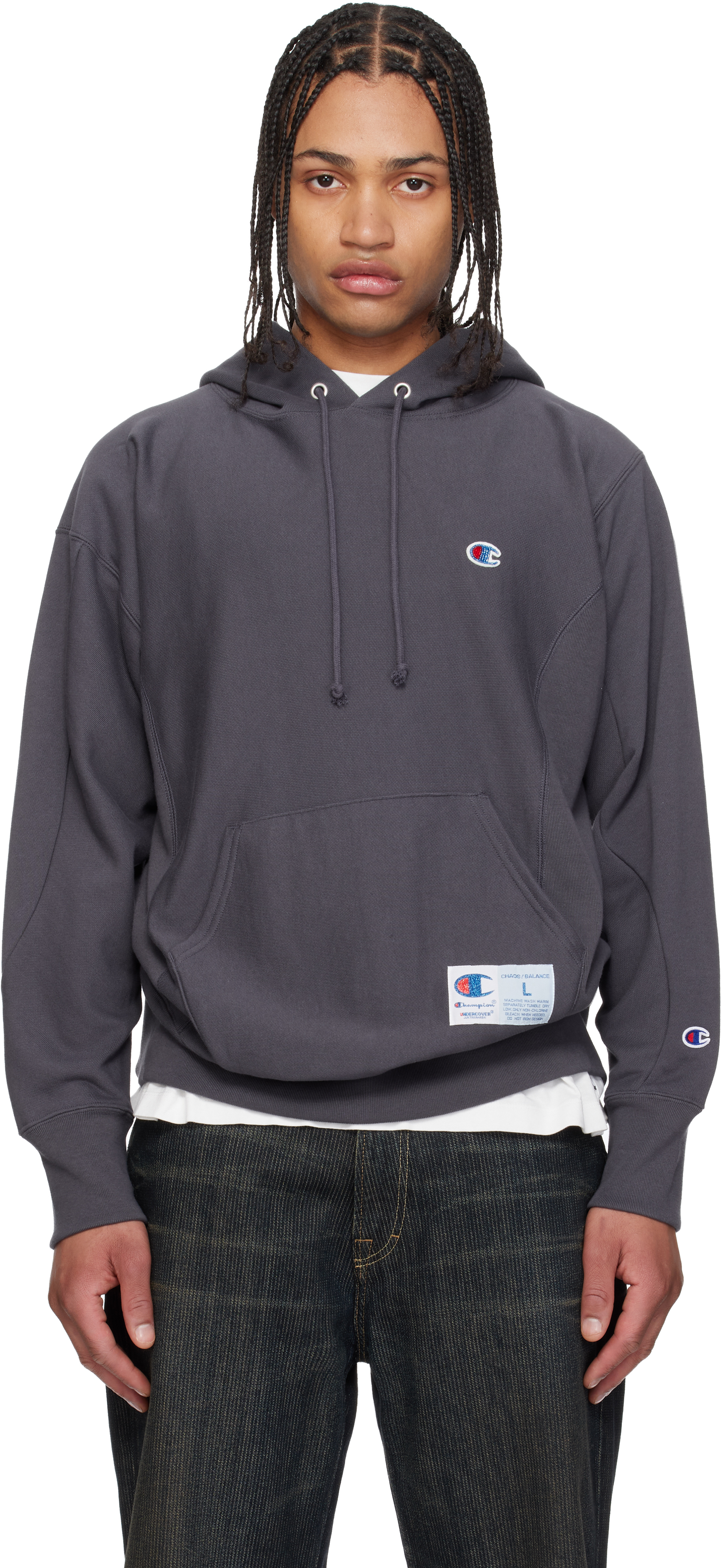 !!!うぬ!!!✓Champion × UNDERCOVER　パーカー UNDERCOVER: Gray Champion Edition UC1F4802 Hoodie | SSENSE