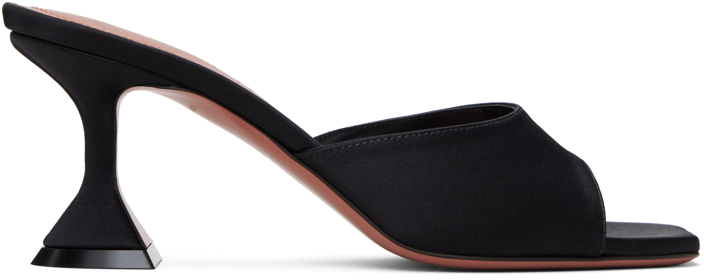 Amina Muaddi Black Lupita Slipper 70 Heeled Sandals