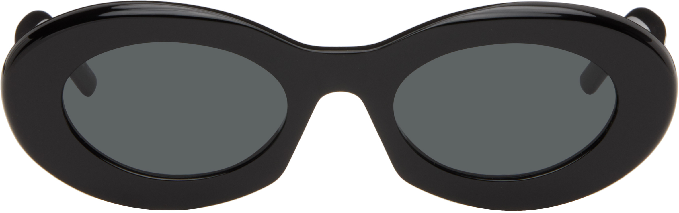 NEW Saint Laurent SL594 Oval Sunglasses in Black Saint Laurent SL M94 S (53 - 20) with Grey lenses and Black  main image 3