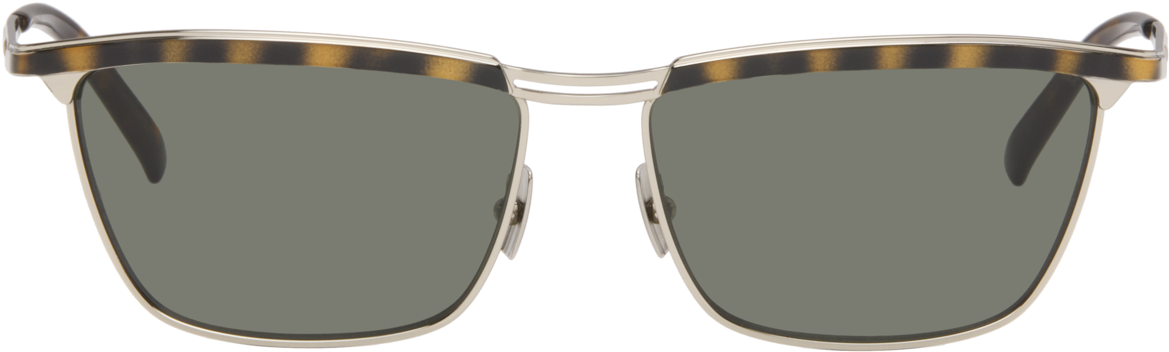 Saint Laurentのシルバー＆ブラウン SL 795 Joe サングラスがセール中