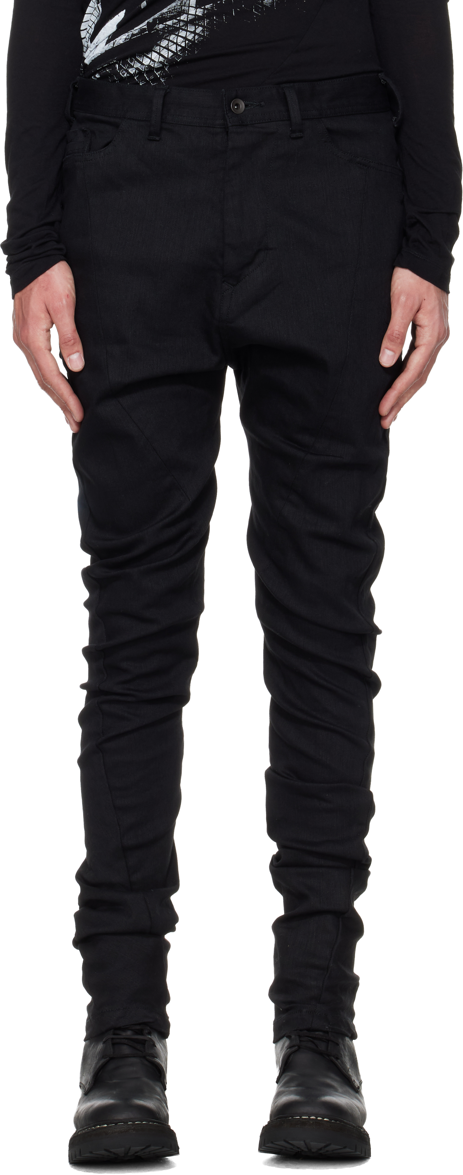 パンツ Julius 937PAM7 Black / Gazelle Skinny Julius: Black Gazelle Skinny Jeans | SSENSE