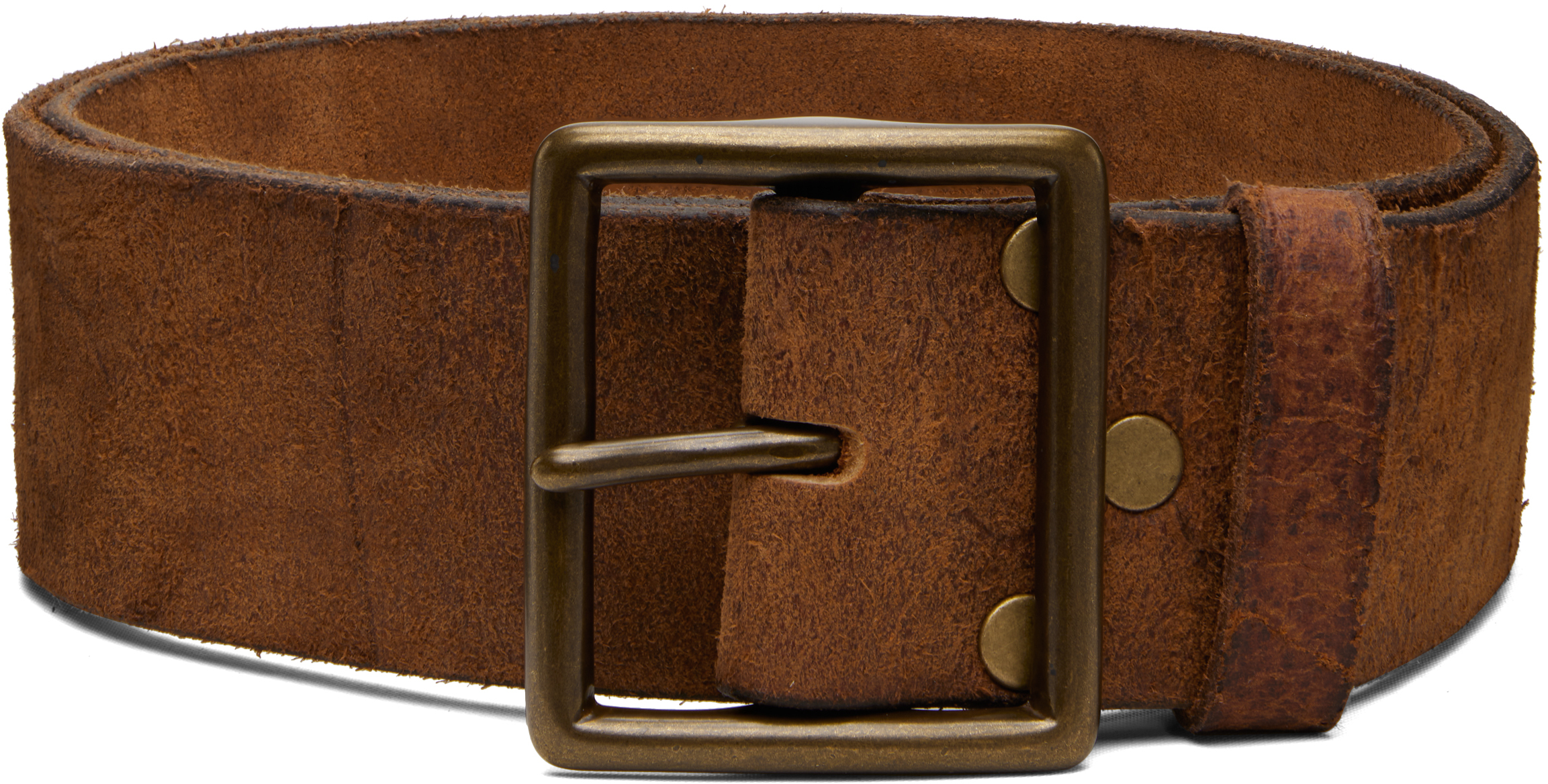 RRL レザーベルト ダブルアールエル) RRL Distressed Braided Belt 34 イタリア製 編