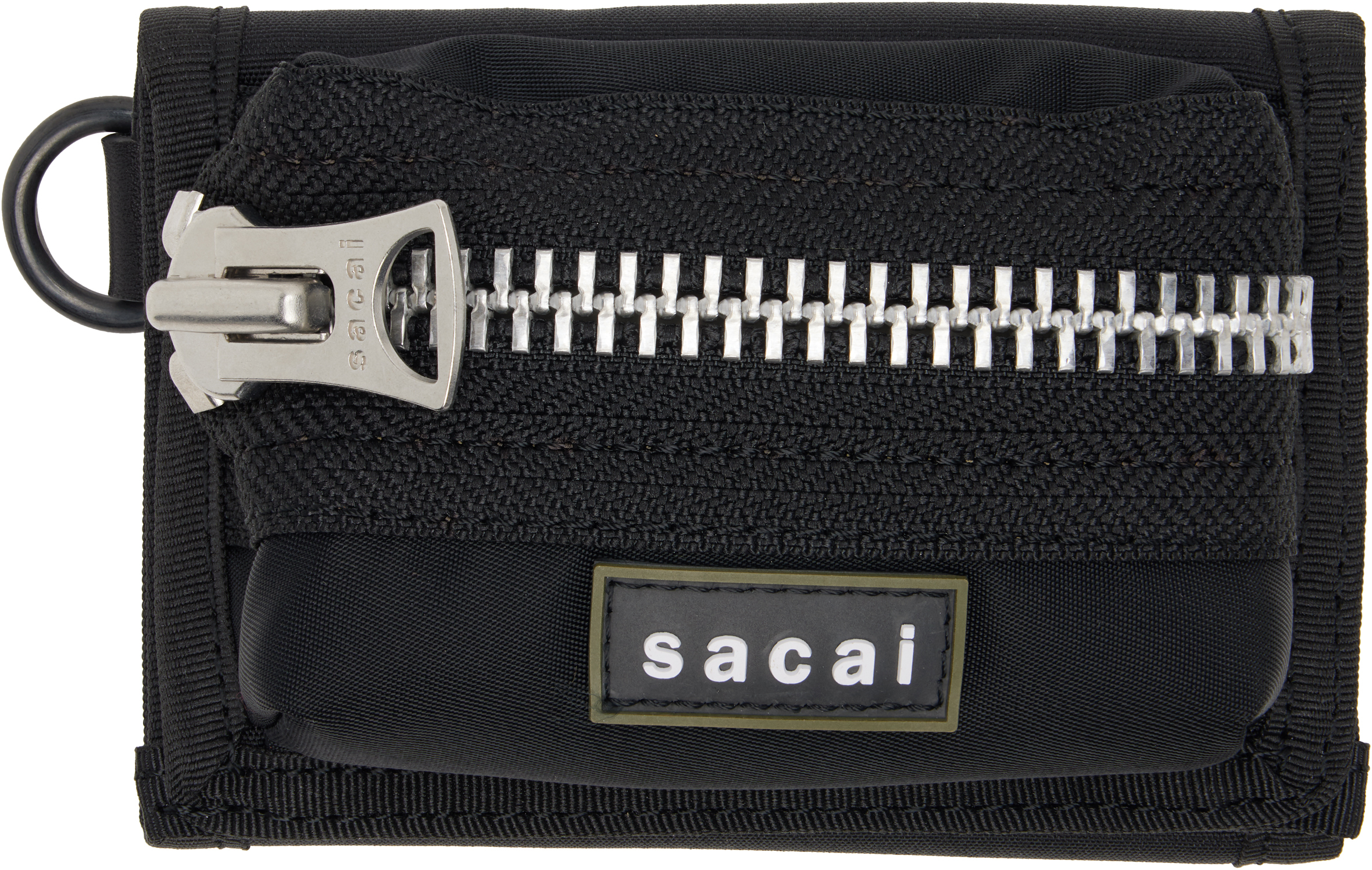 sacai: ブラック Pocket 三つ折り財布 | SSENSE 日本