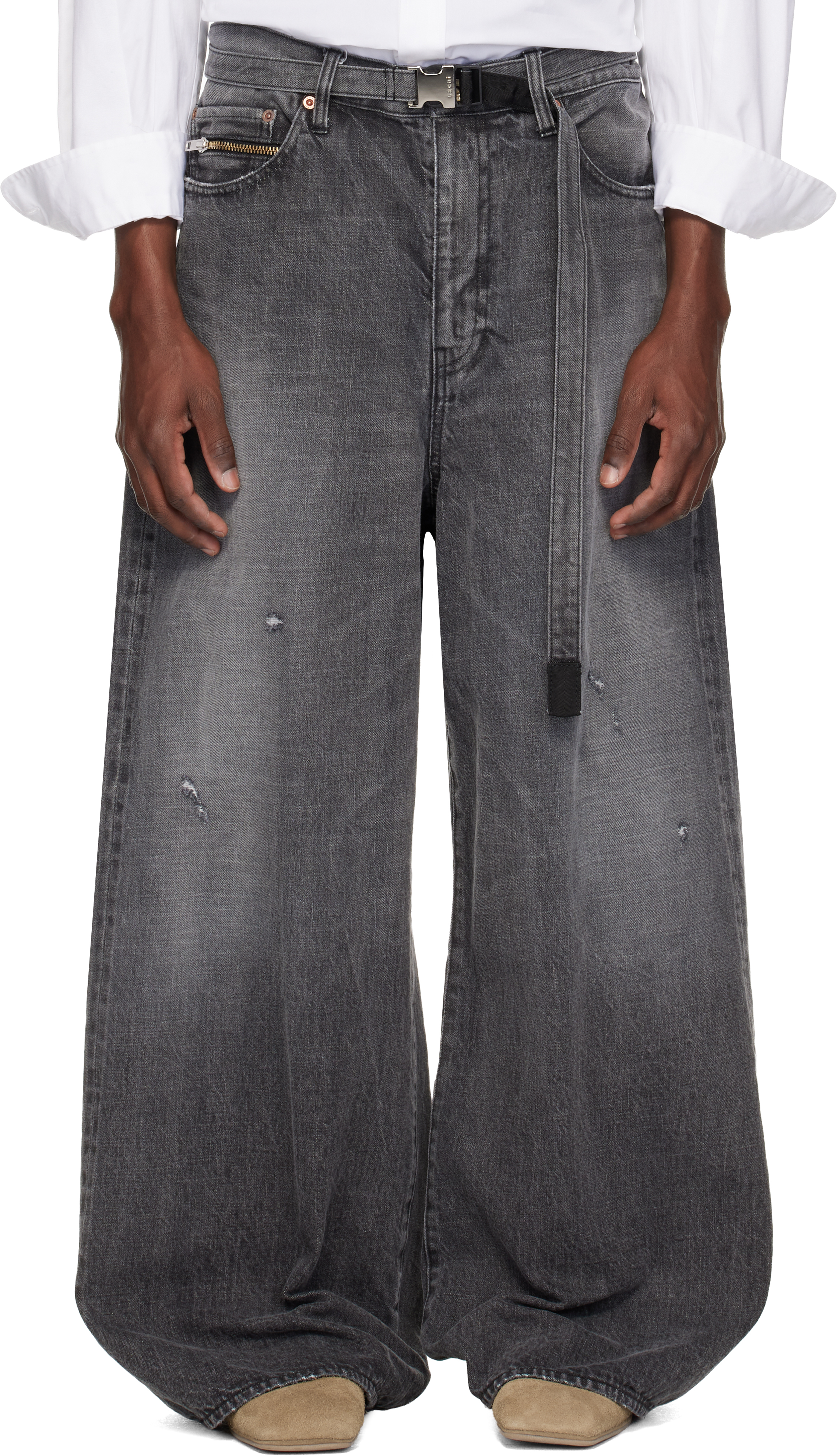 sacai: Black BEYONDEXX Jeans | SSENSE