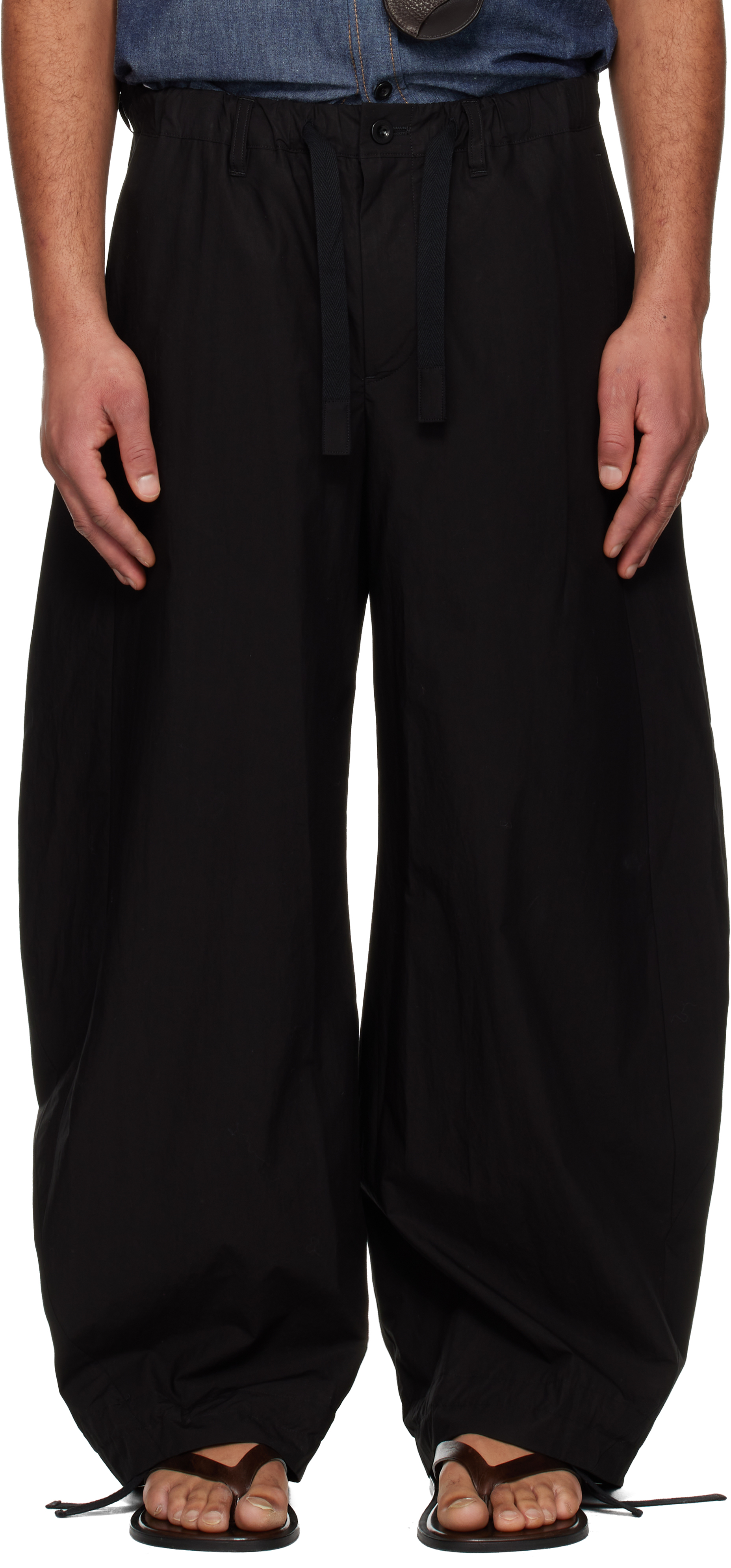 「値下」SACAI men's 2024ss フレンチワークパンツ　size3 sacai（サカイ）カーゴパンツ 紺 サイズ:3(L位) メンズ/2200625966080