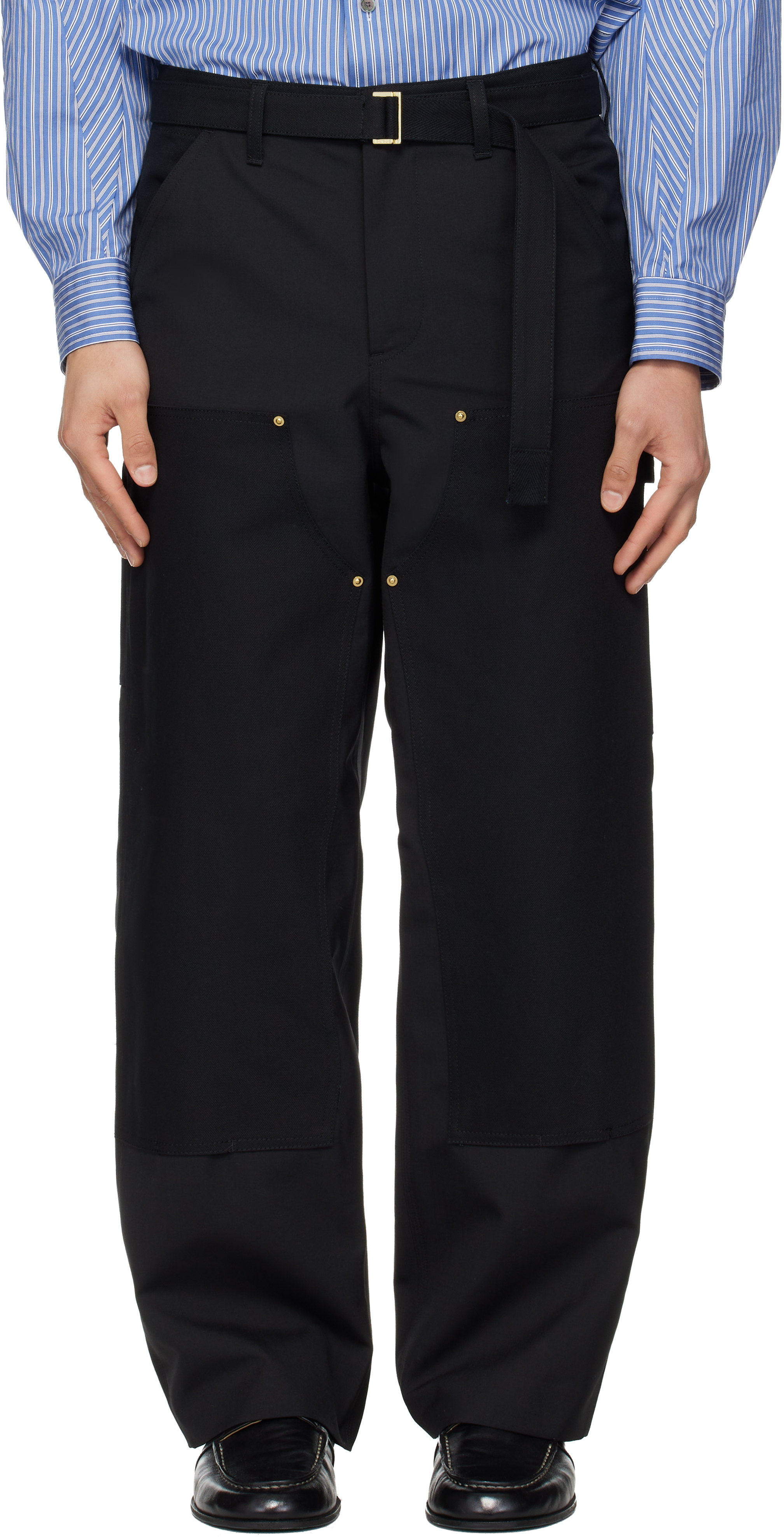 sacai: Black Carhartt WIP Edition Duck Trousers | SSENSE