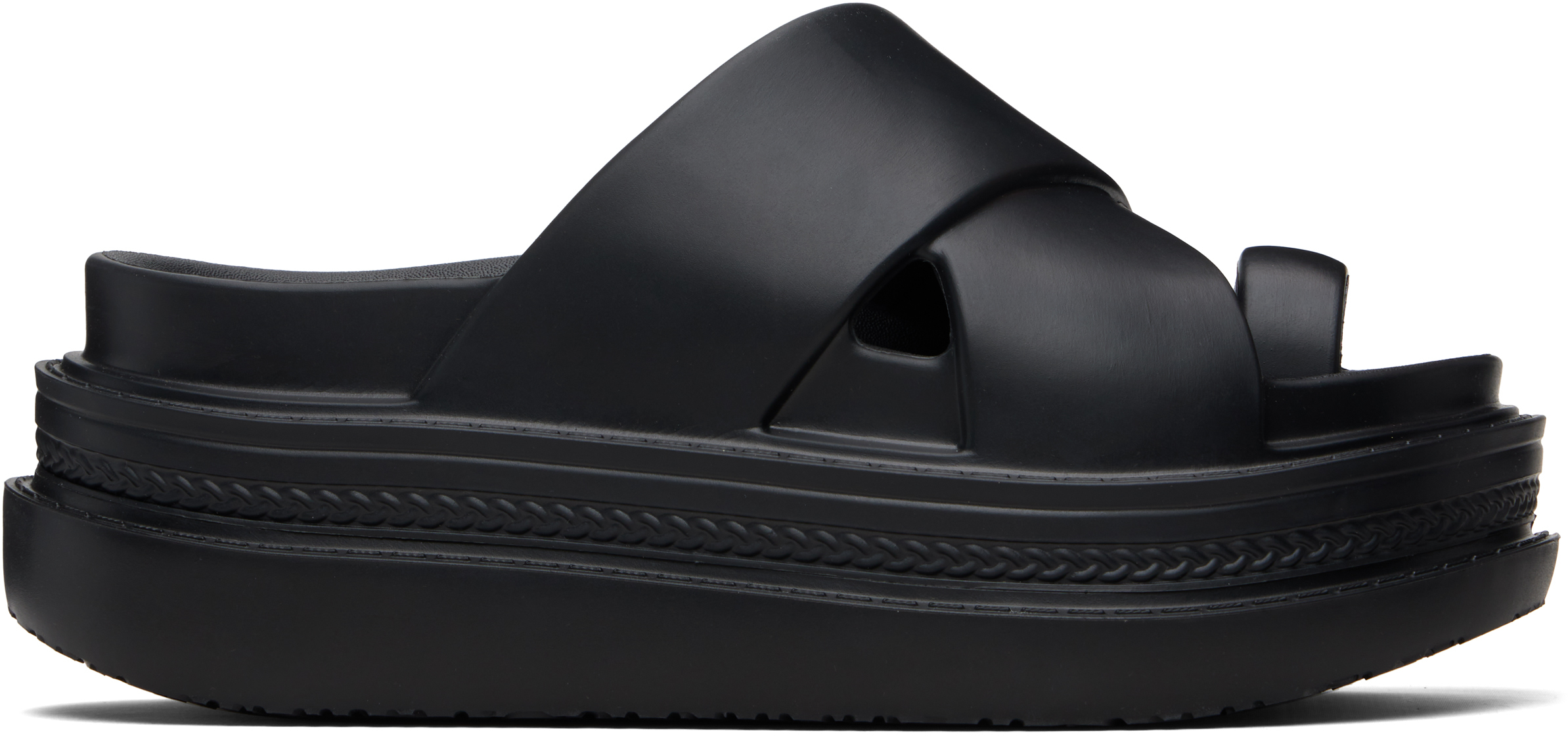 sacai: Black Foam Multiple Sole Sandals | SSENSE Canada