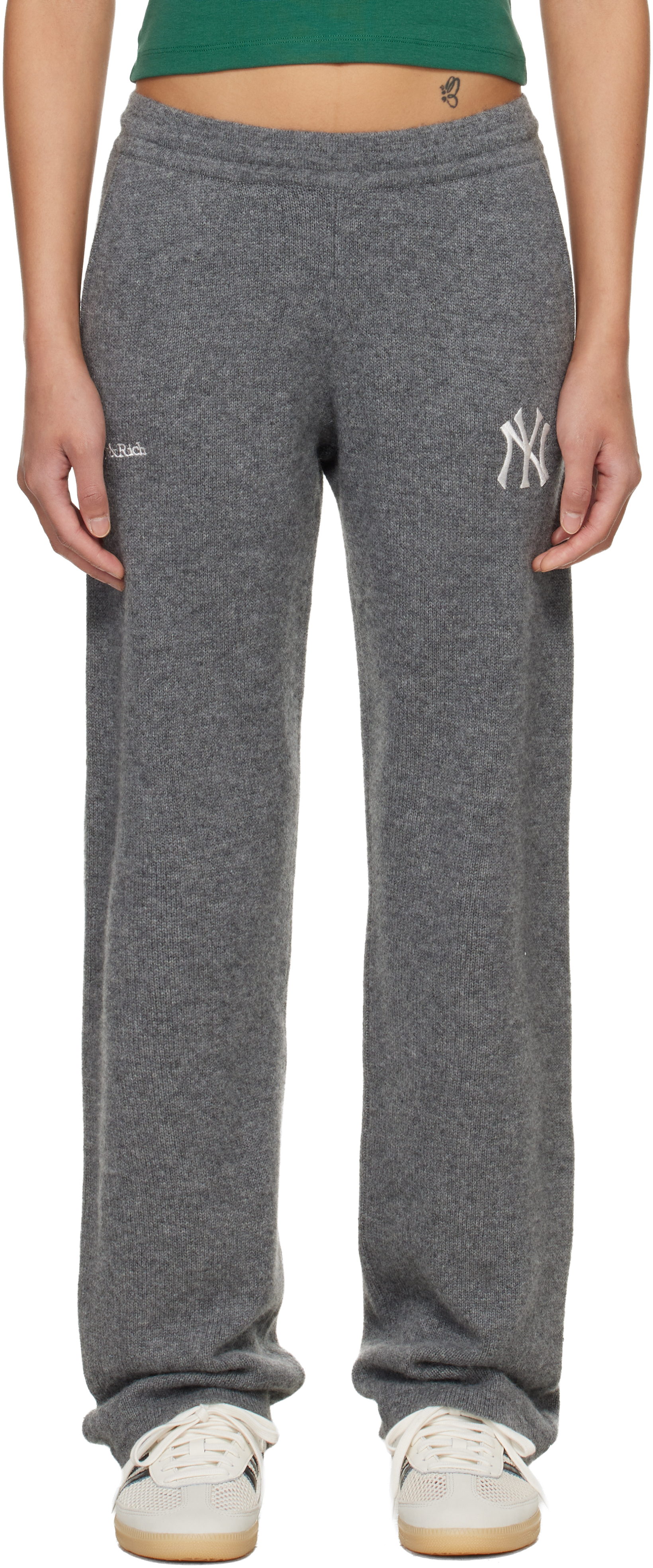 Sporty & Richのグレー Heritage Yankees Serif カシミヤ ラウンジ