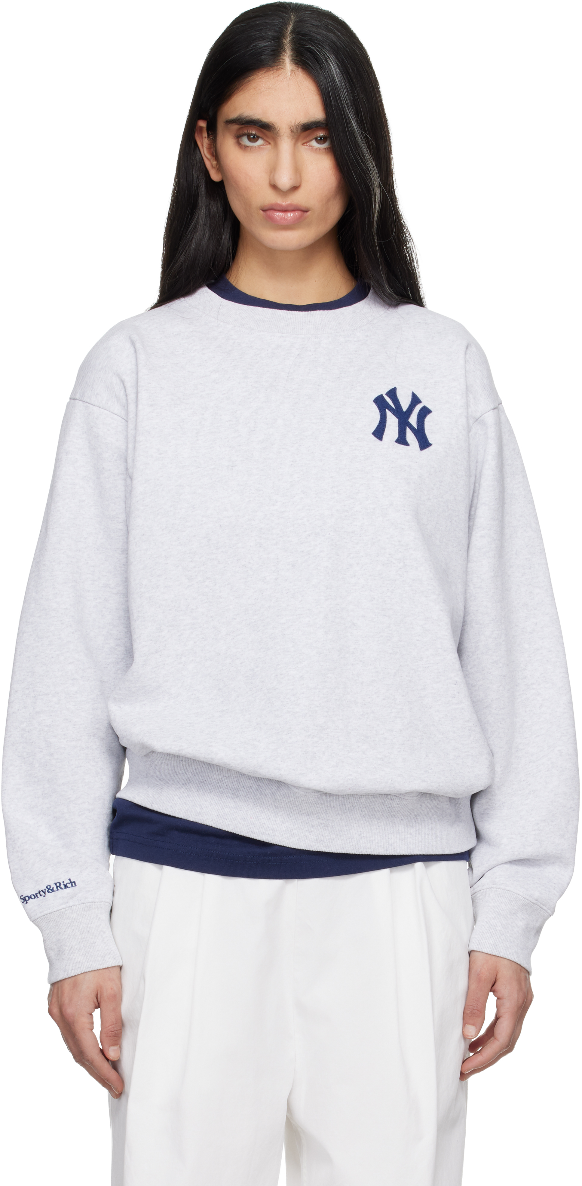 Sporty &amp; Rich×NY Yankee コットンニット Sporty & Rich for '47 & The New York Yankees