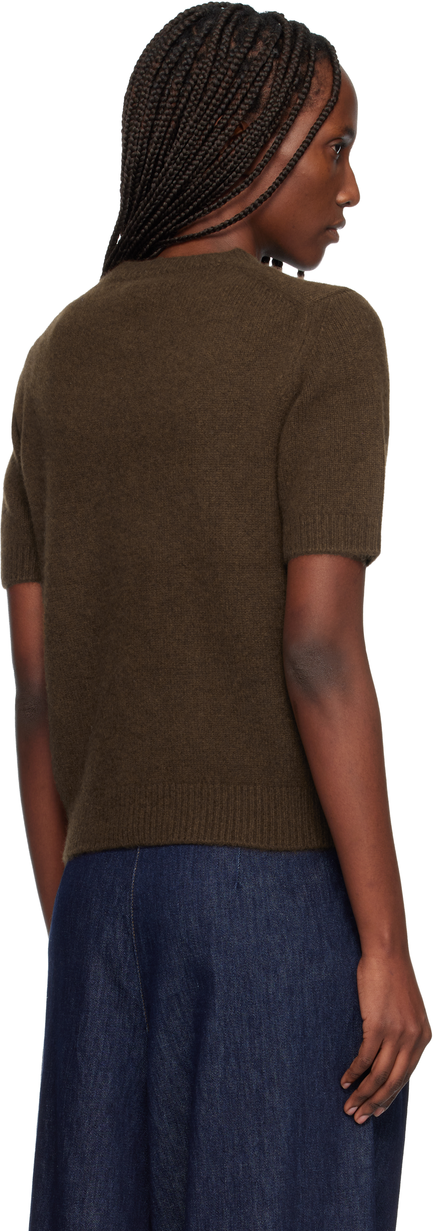 Arch4 Brown Giselle Crewneck Sweater In Black
