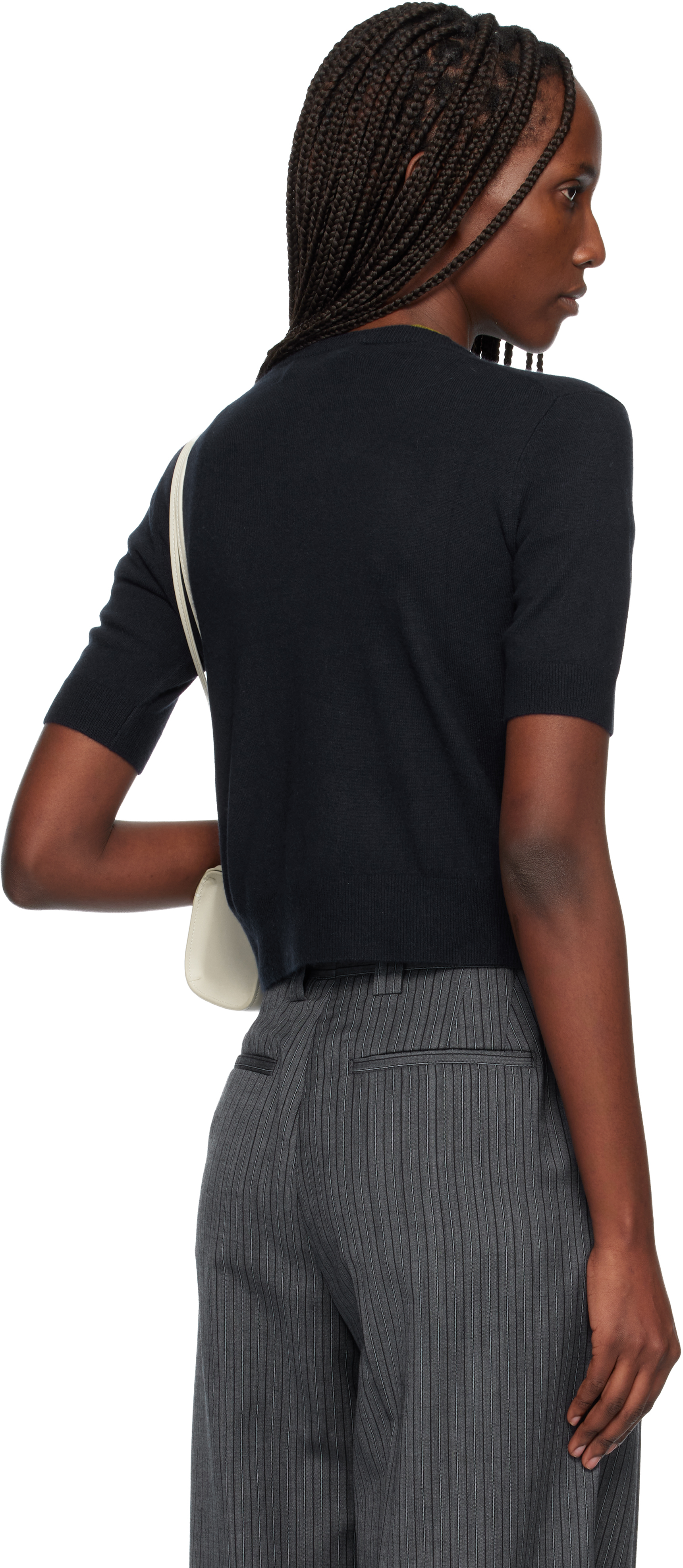 Arch4 Navy Alistair V-neck Sweater In Blue