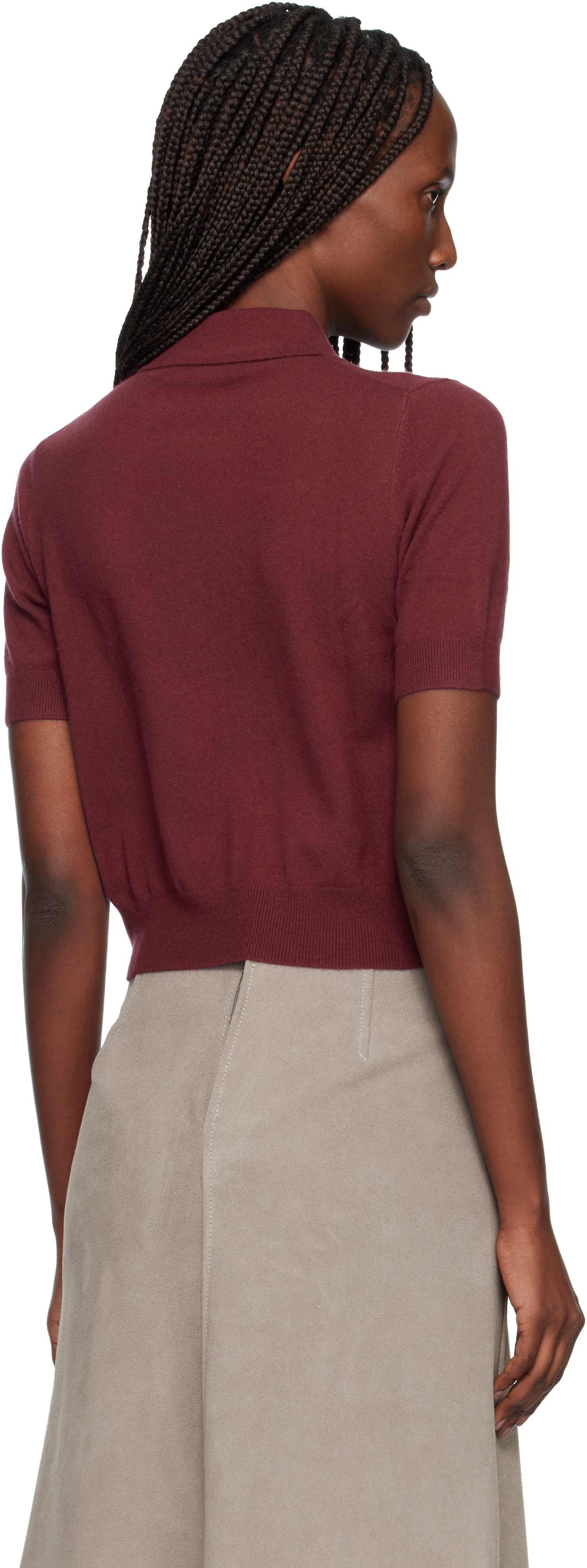 Arch4 Ssense Exclusive Red Caitlin Polo In Burgundy