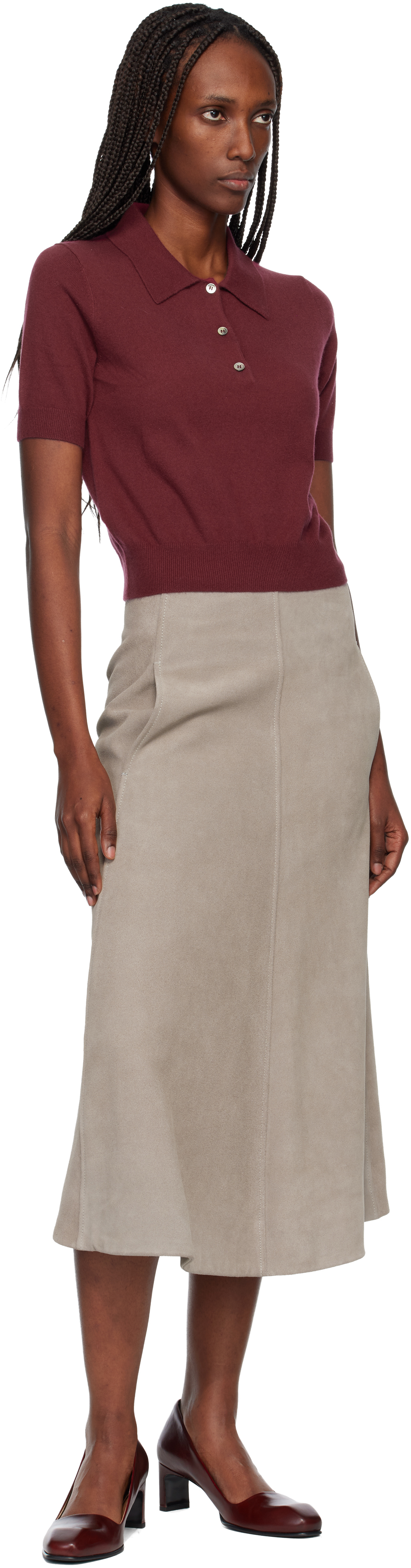 Arch4 Ssense Exclusive Red Caitlin Polo In Burgundy