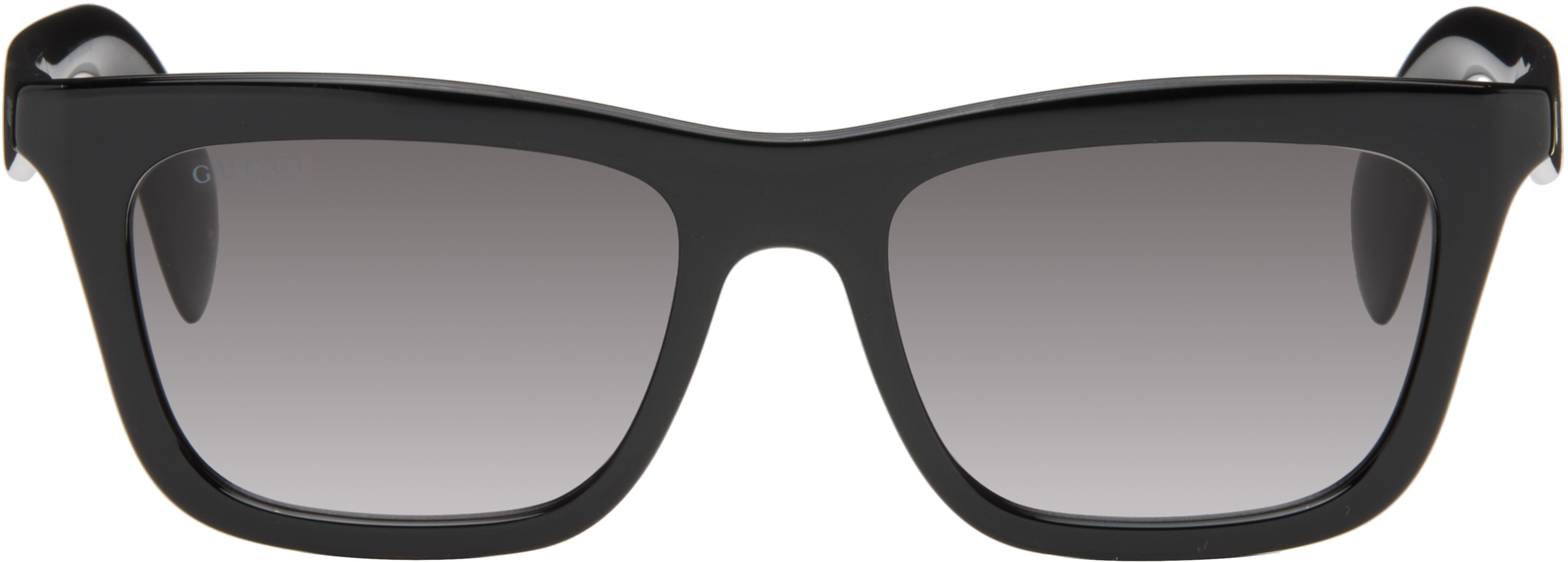 Black Rectangular Frame Sunglasses by Gucci on Sale