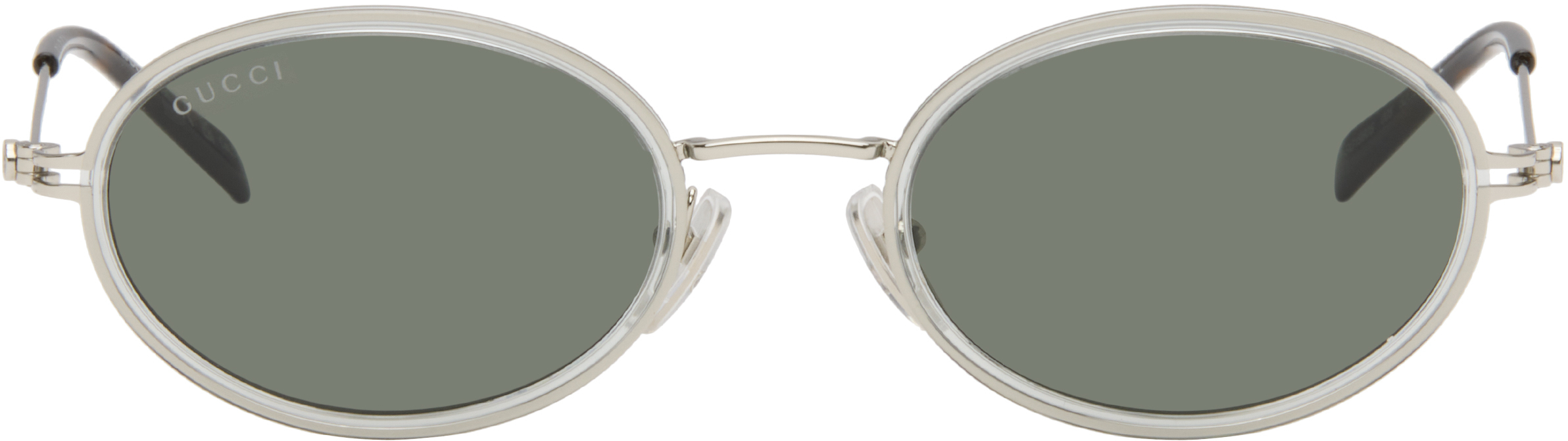 NWT Gucci Sunglasses Minimal Naviga Light Grey with Case Italy Gucci GG1703S 003 Sunglasses - US main image 3