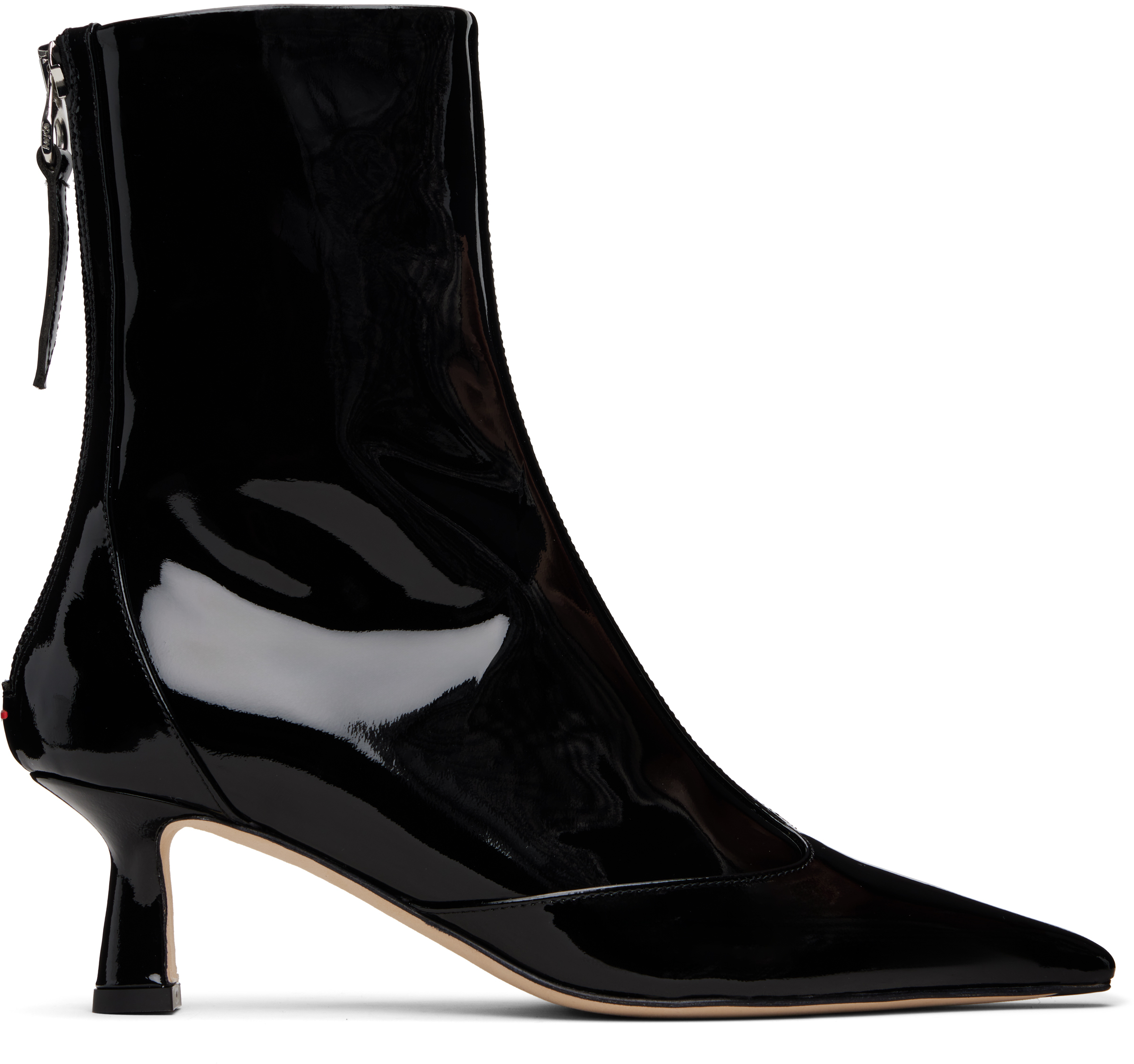 Aeyde Black Sila Patent Leather Boots