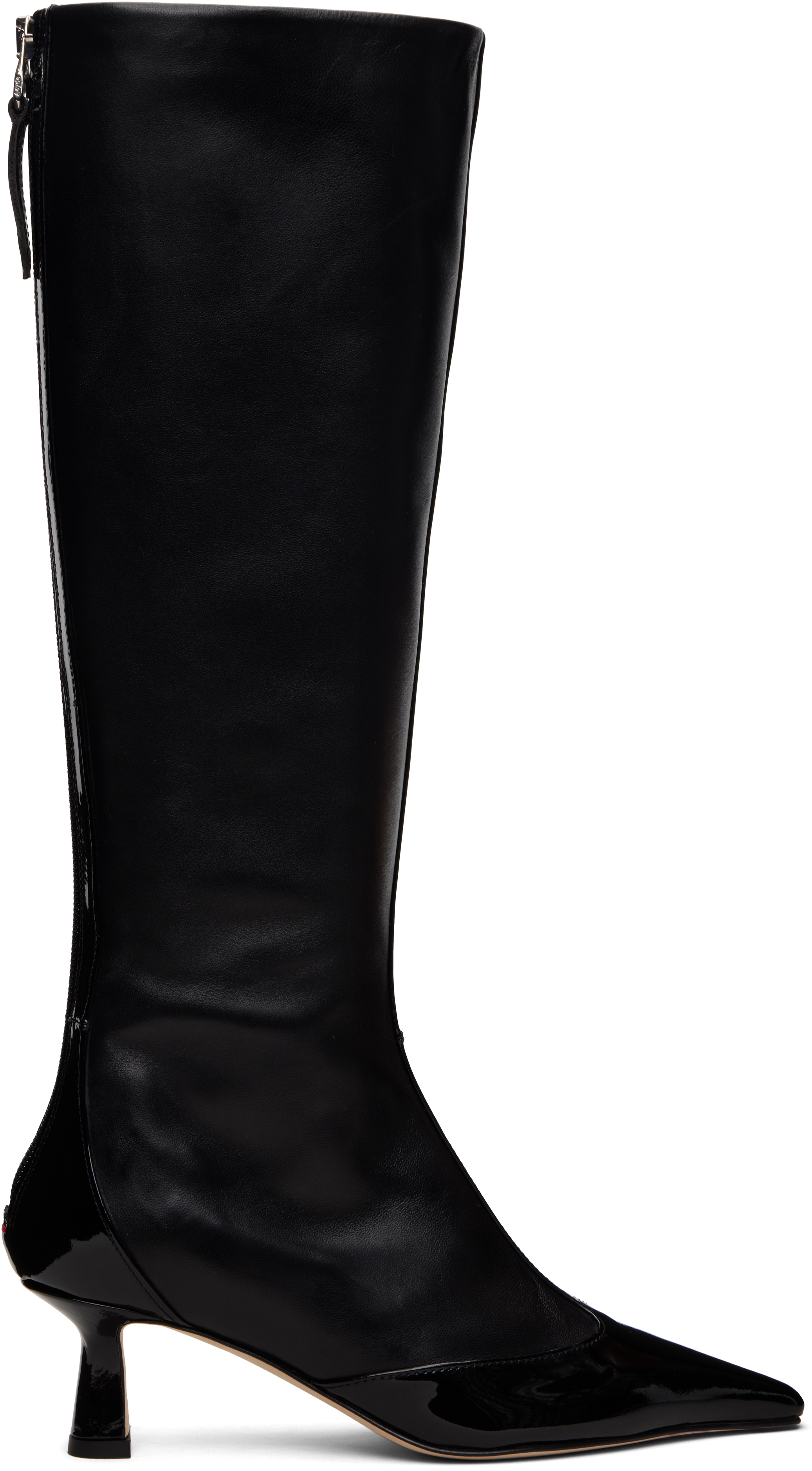 Aeyde Black Alexis Dual-tone Tall Boots