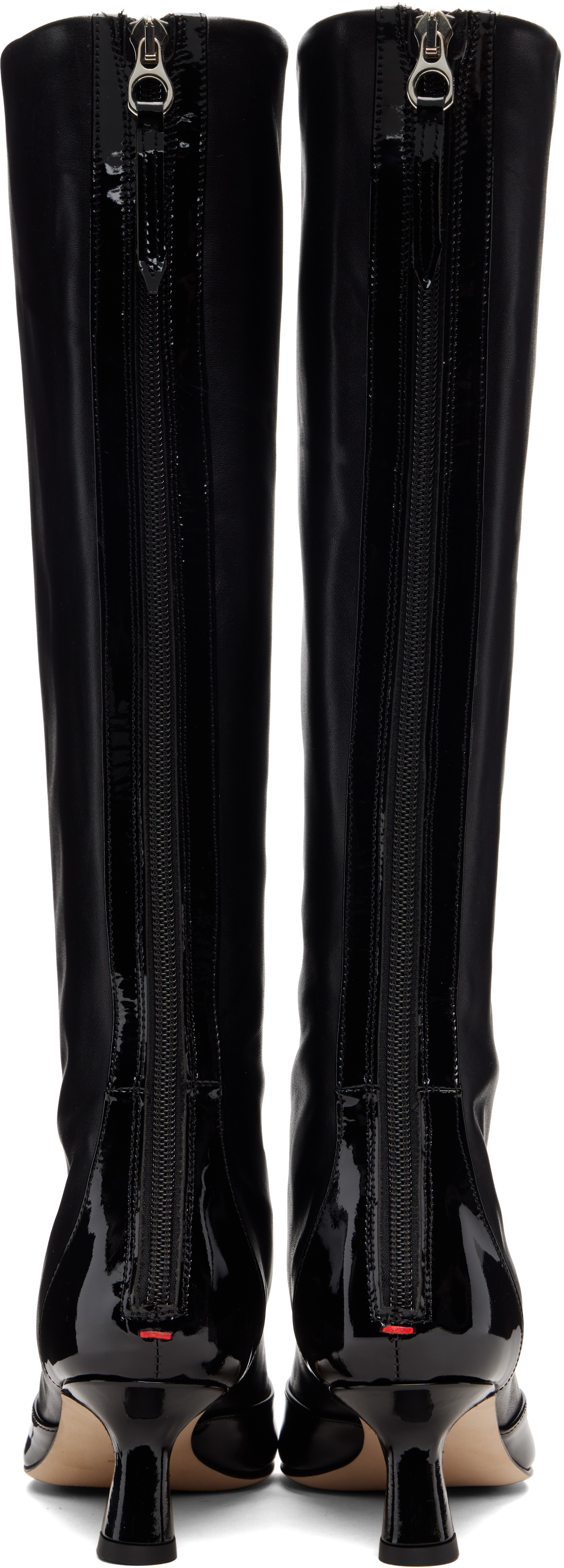 Aeyde Black Alexis Dual-tone Tall Boots In Black