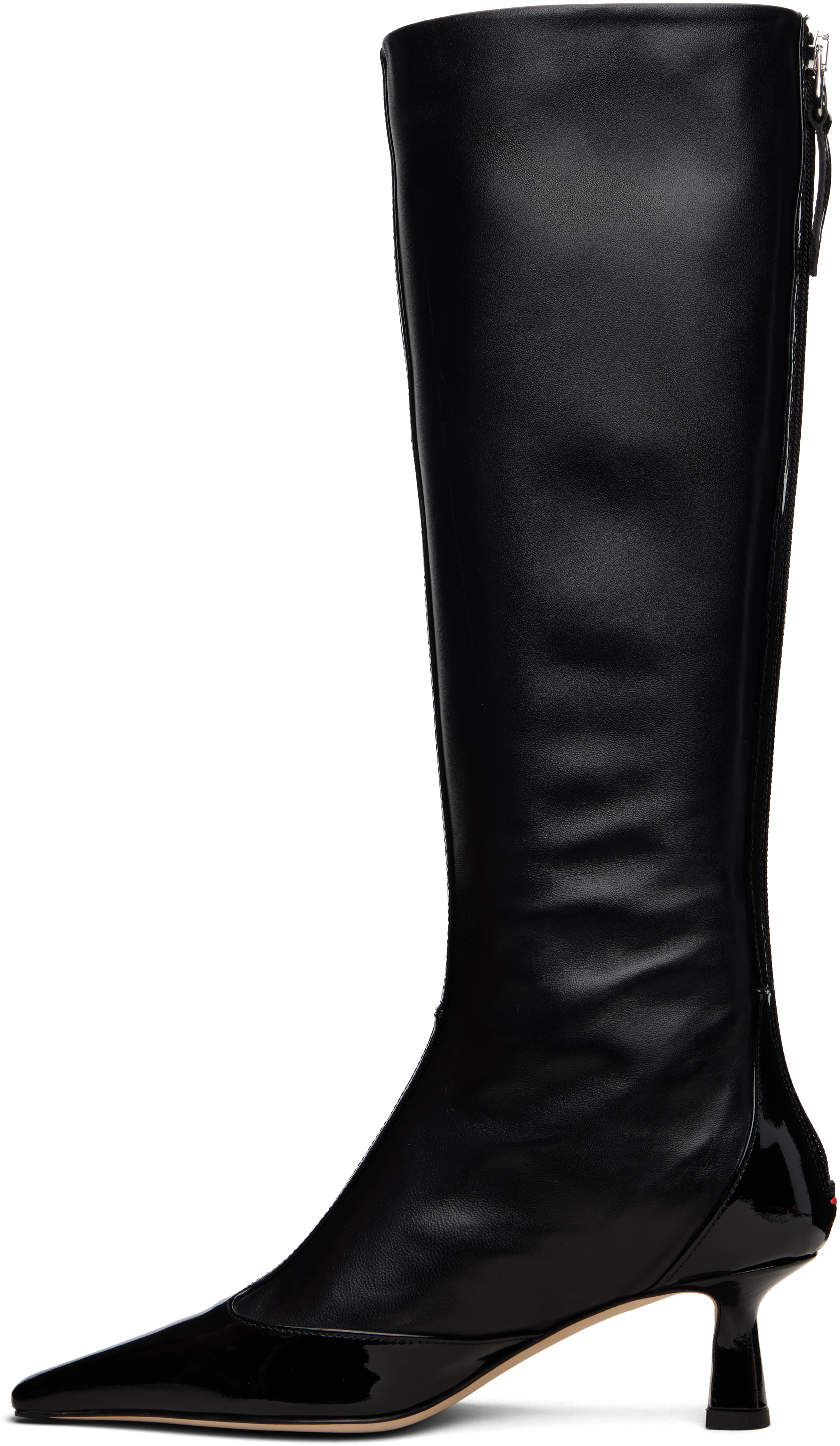 Aeyde Black Alexis Dual-tone Tall Boots In Black