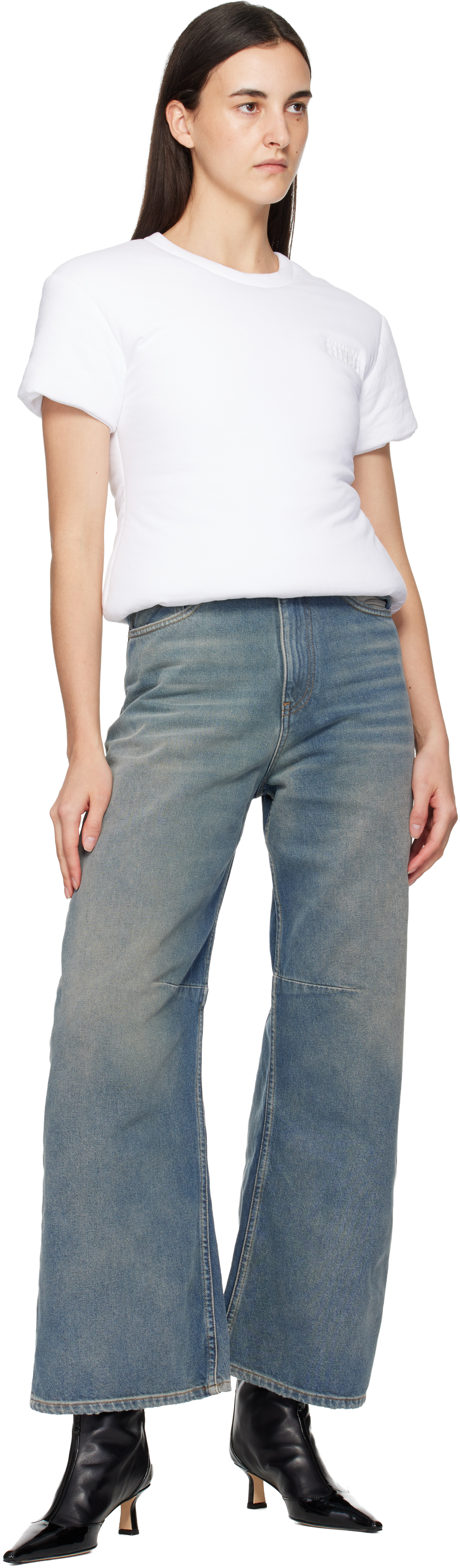 Aeyde Black Alexis Dual-tone Tall Boots In Black