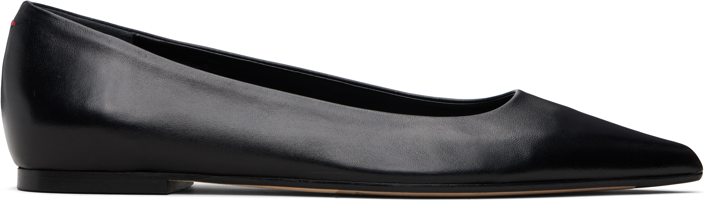 Aeyde Black Cassy Pointed-Toe Flats