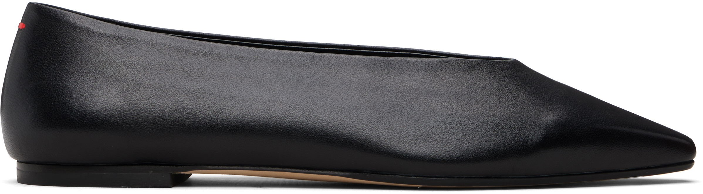 Black Betty Square-Toe Ballerina Flats