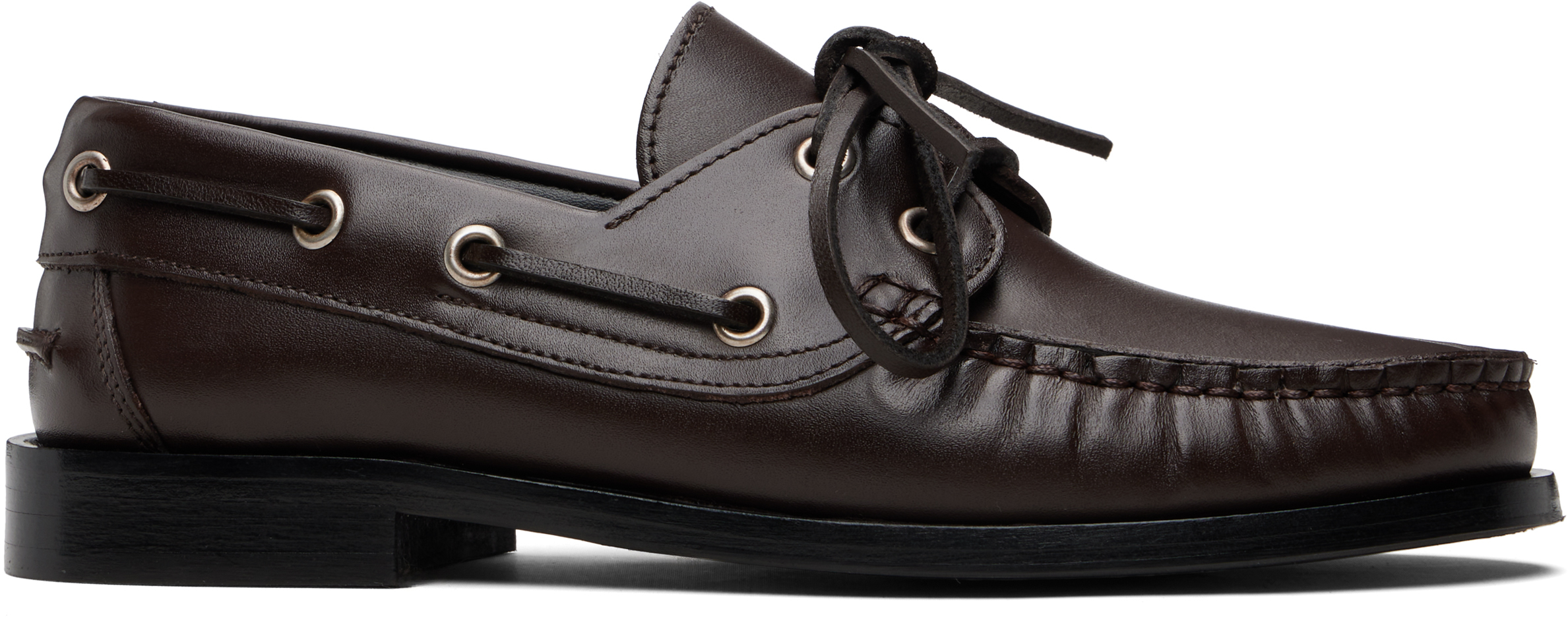Brown Harris Leather Boat Shoes