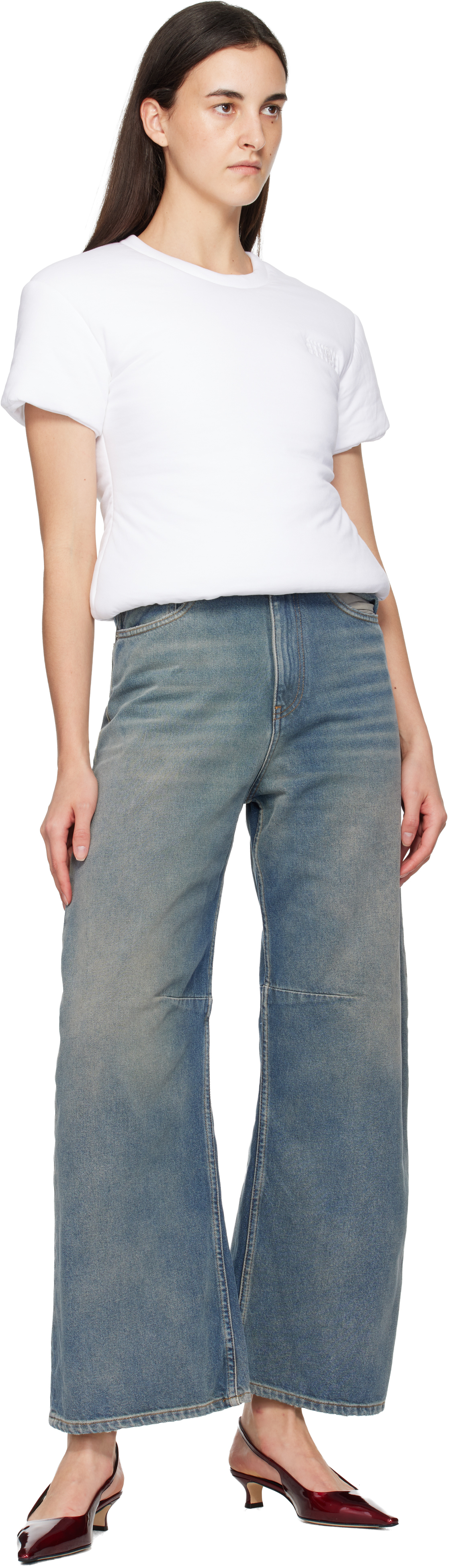 Aeyde Burgundy Catrina Patent Leather Heels In Red