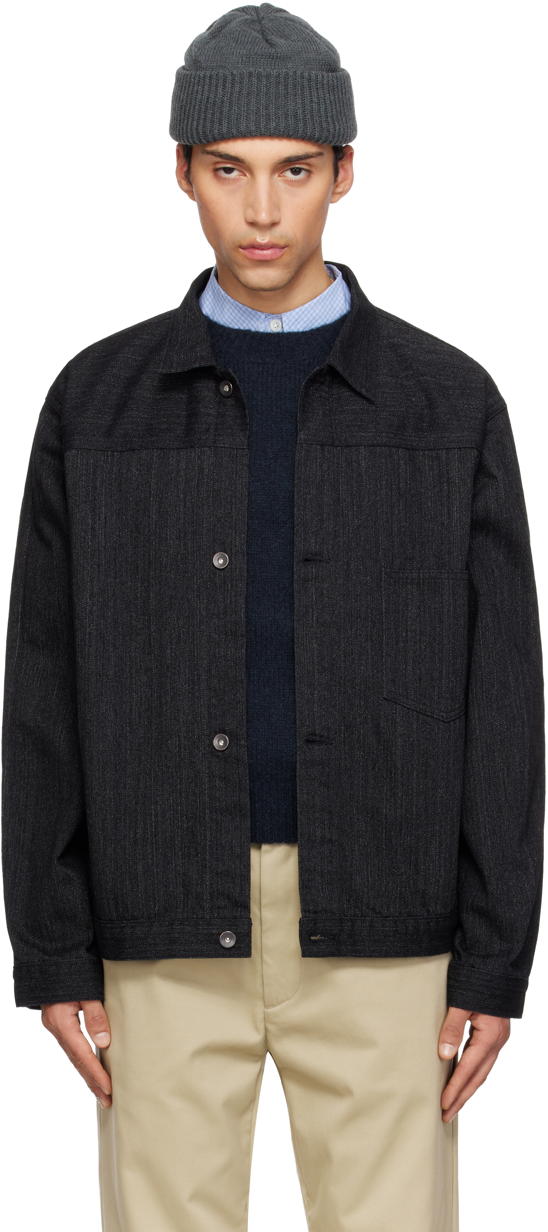 Nanamica Black Short Denim Jacket