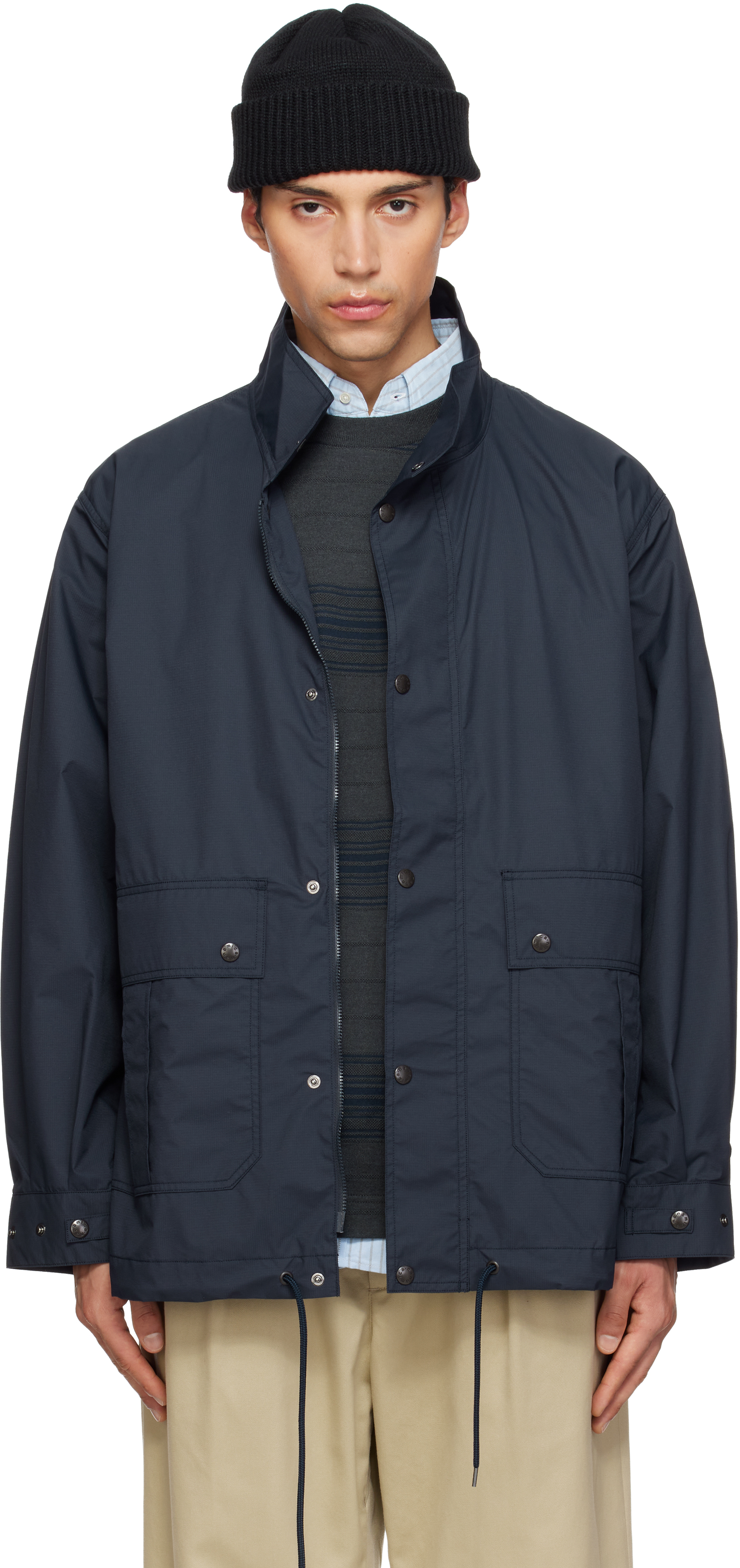 Navy Packable Field Jacket by nanamica on Sale