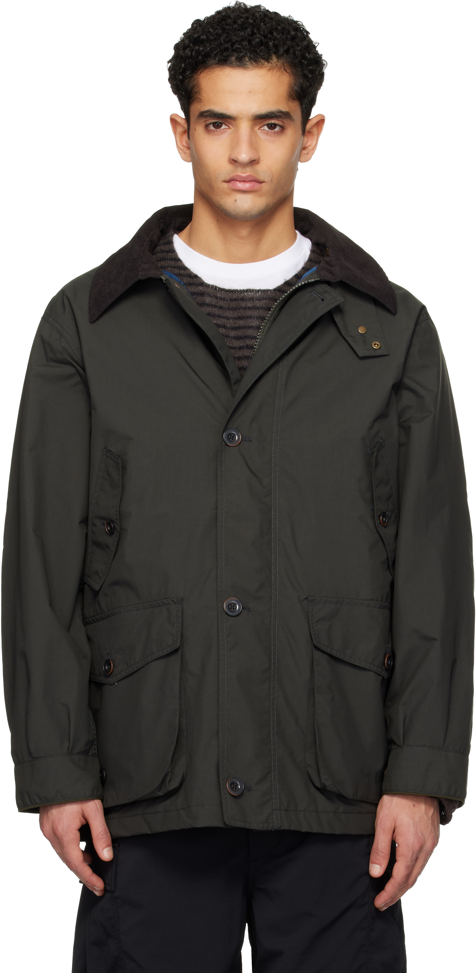 nanamica: Khaki 2L PERTEX UNLIMITED Field Jacket | SSENSE Canada