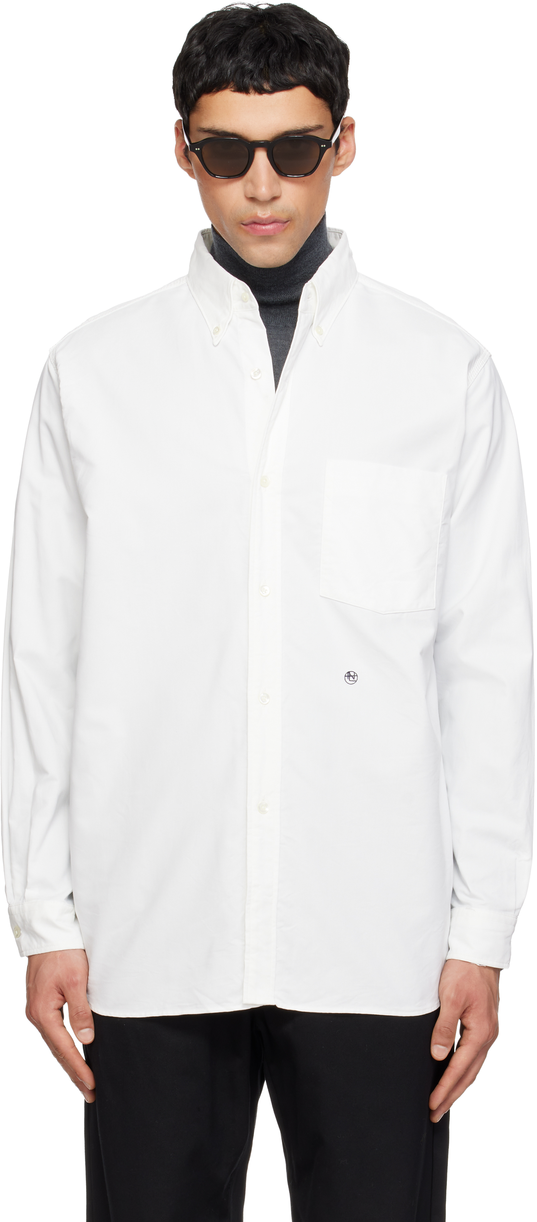 トップス nanamica Button Down Wind Shirt Off-White Button Down Wind Shirt by nanamica on Sale