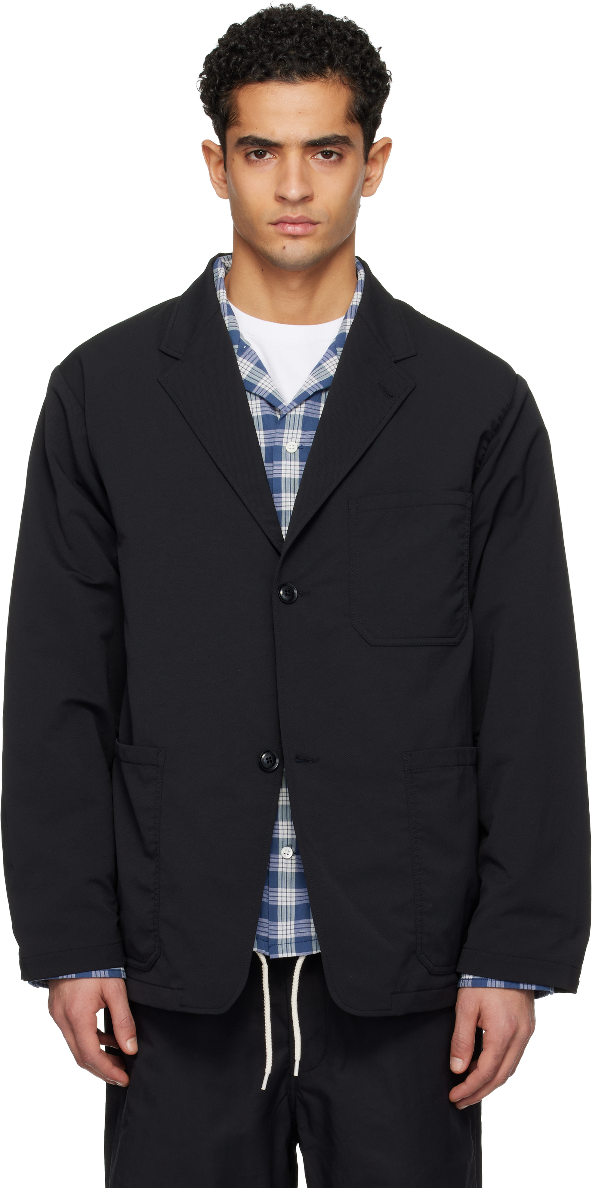 nanamica: ブラック ALPHADRY Club テーラードジャケット | SSENSE 日本