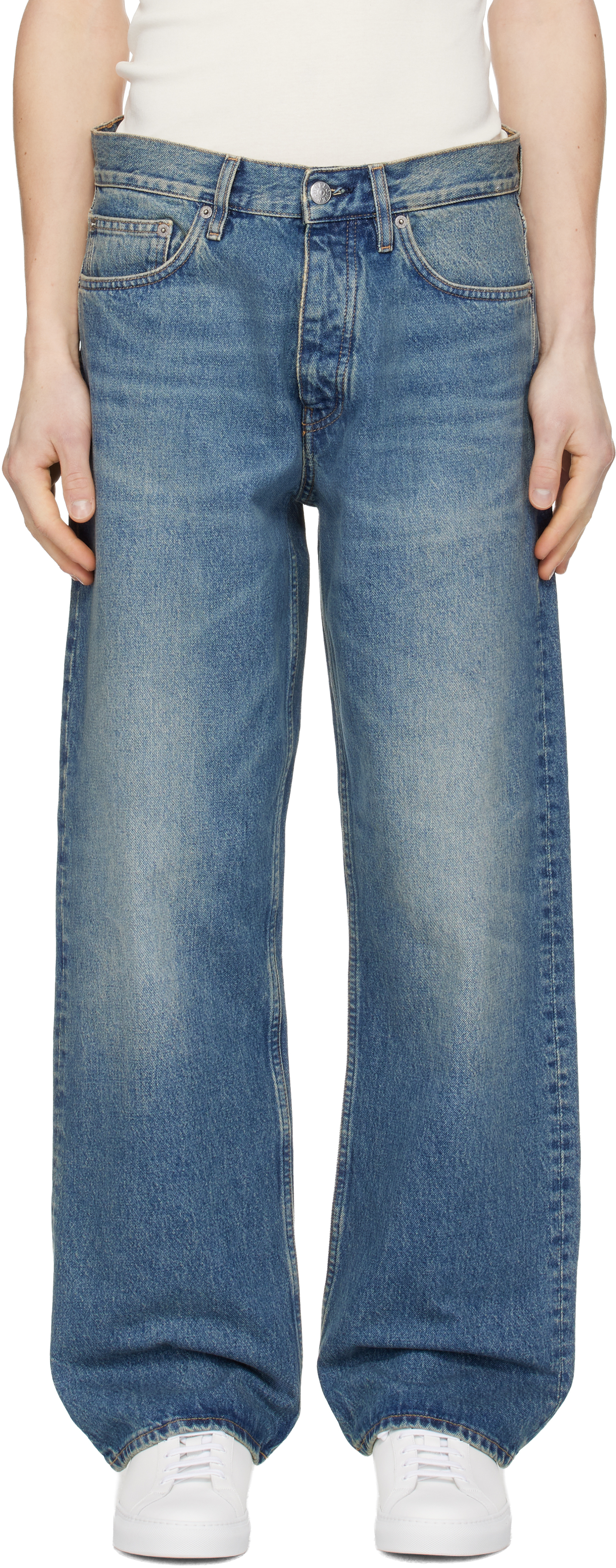 Sunflower: Blue Loose Jeans | SSENSE