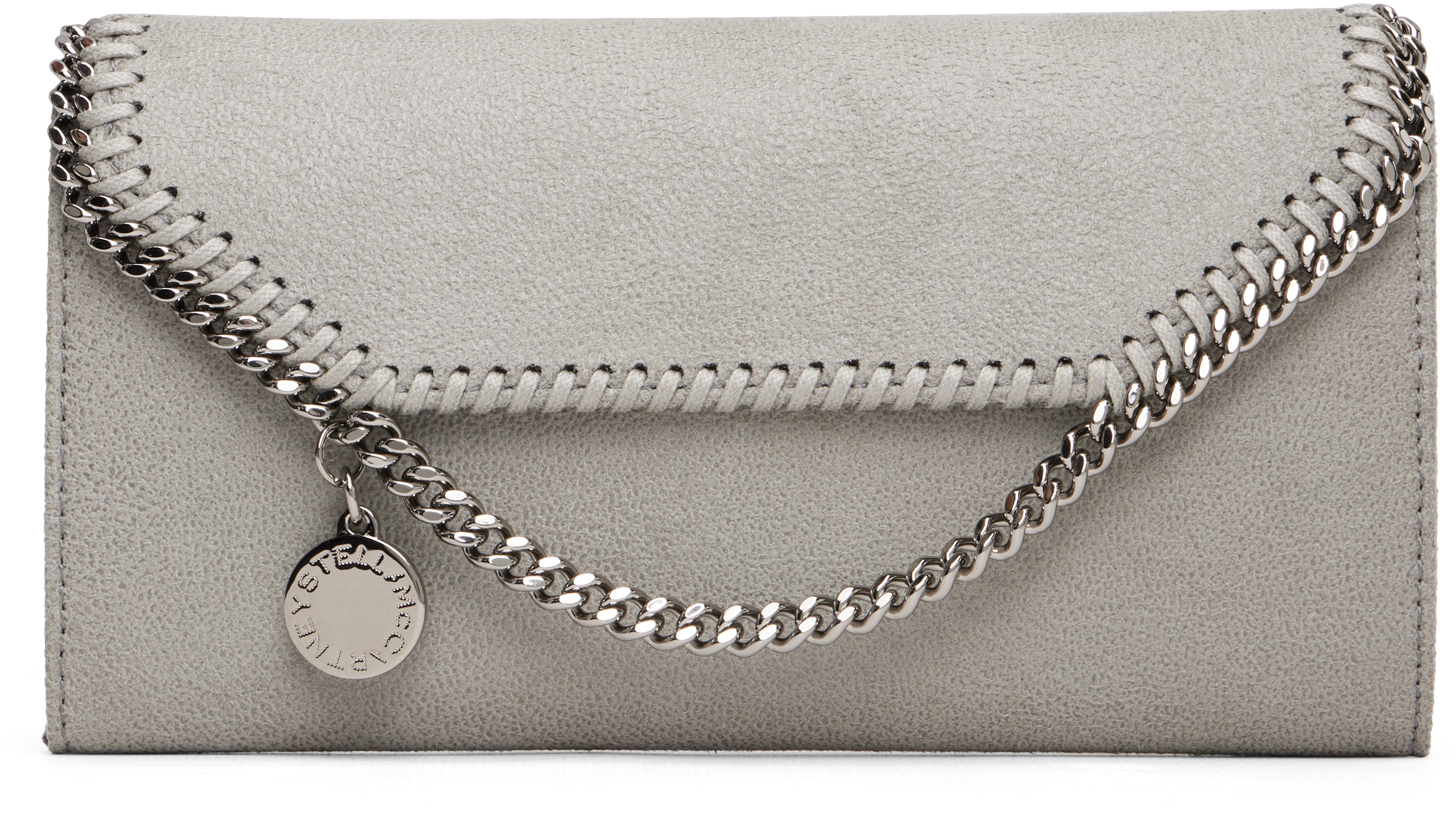 Stella Mccartney Gray Falabella Wallet-on-chain Crossbody Bag