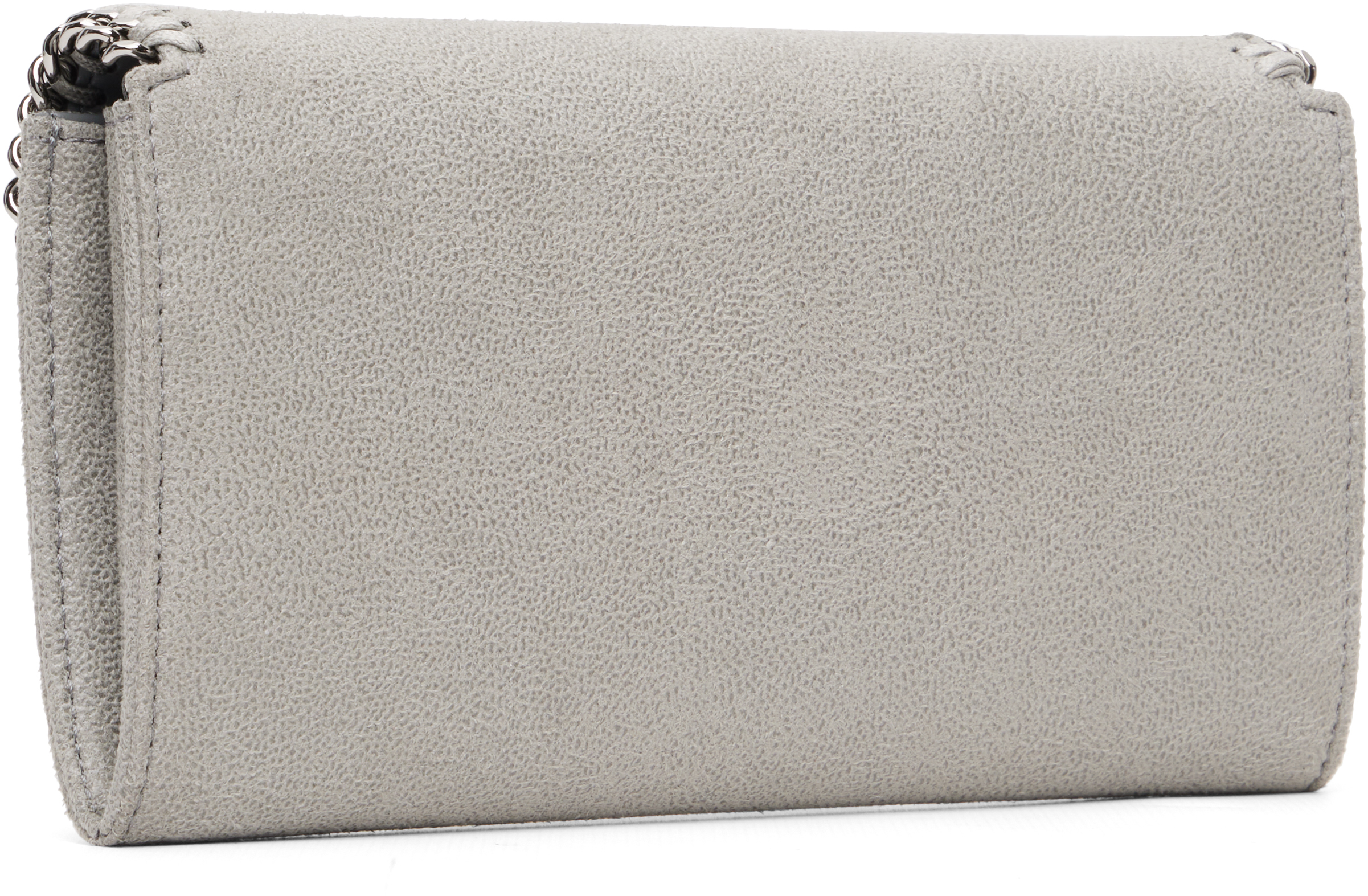 Stella Mccartney Gray Falabella Wallet-on-chain Crossbody Bag In Gray