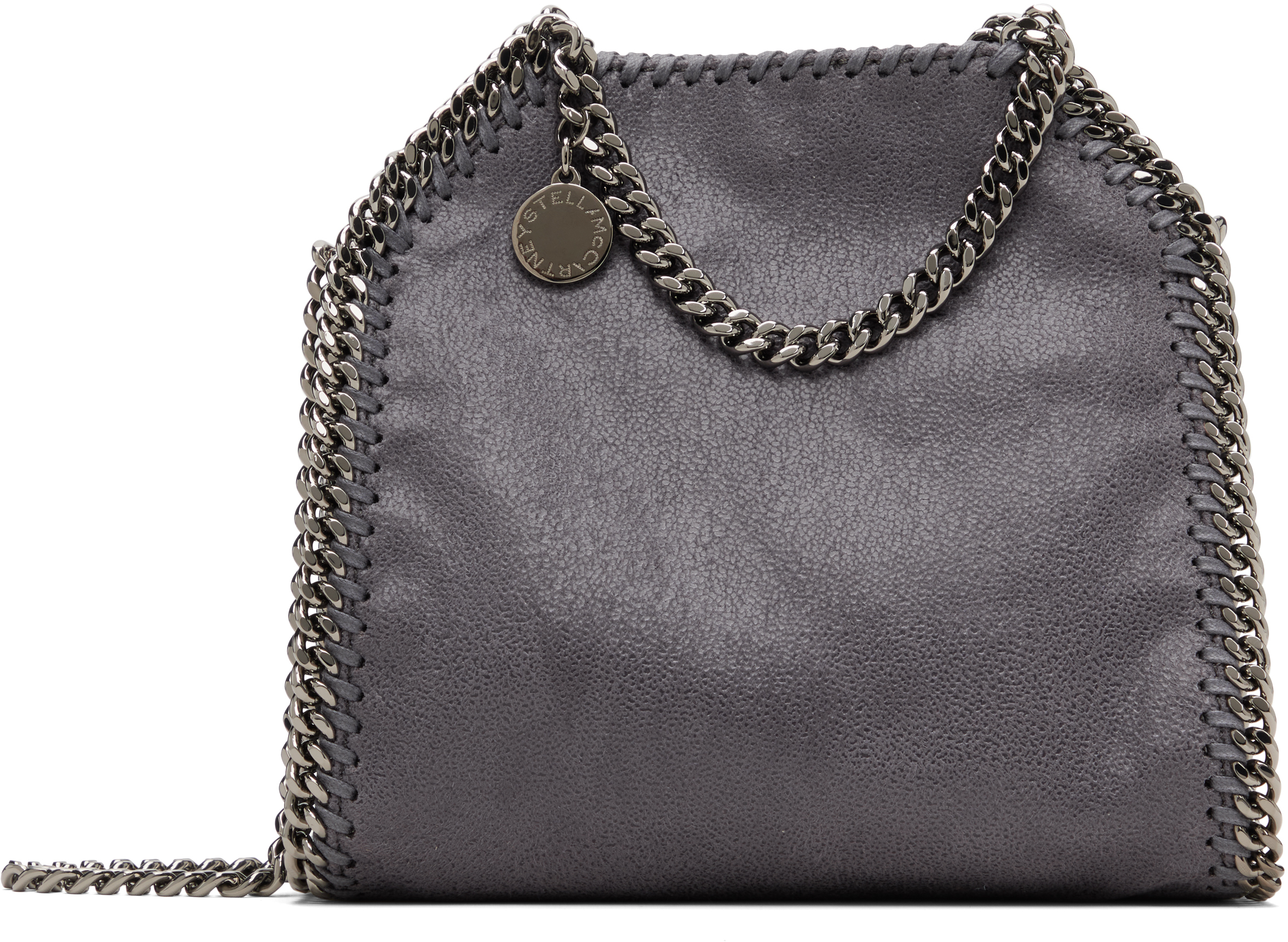 Gray Falabella Tiny Bag by Stella McCartney on Sale