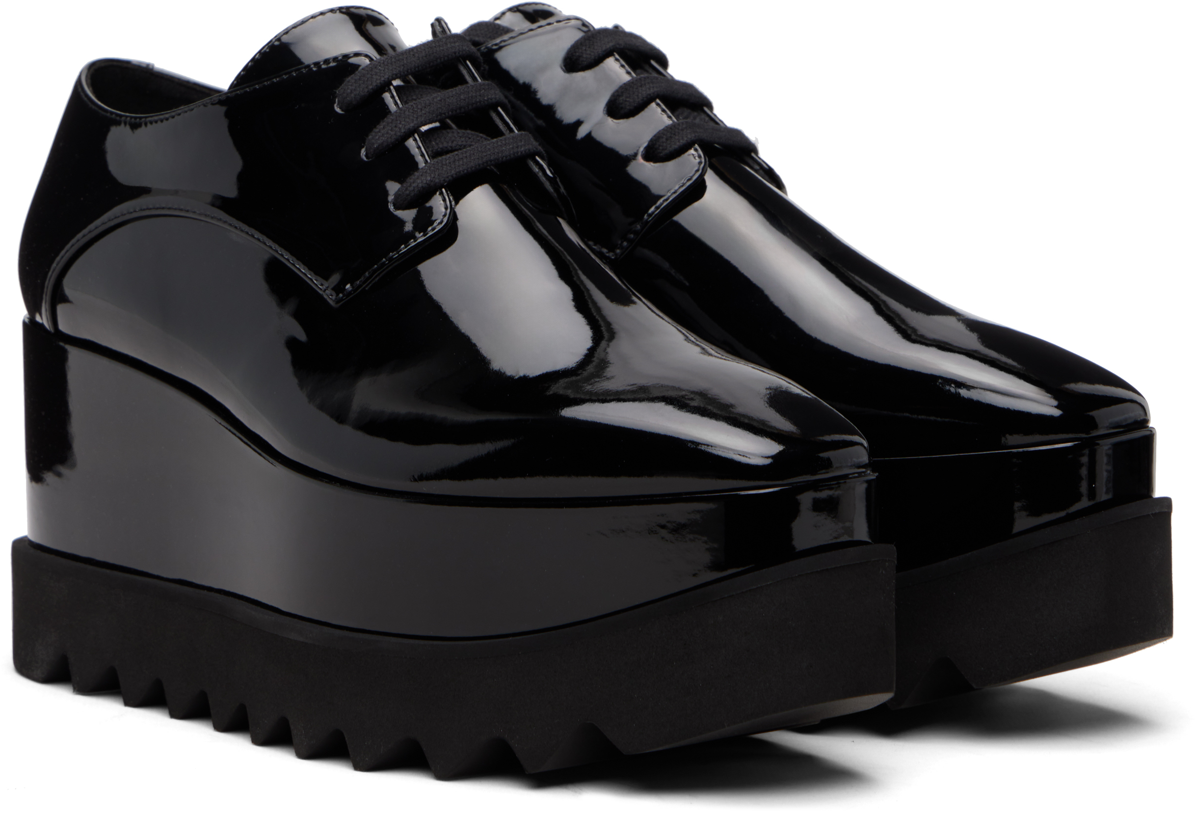 Stella Mccartney Black Limited Edition Elyse Monochrome Platform Derbys In Black