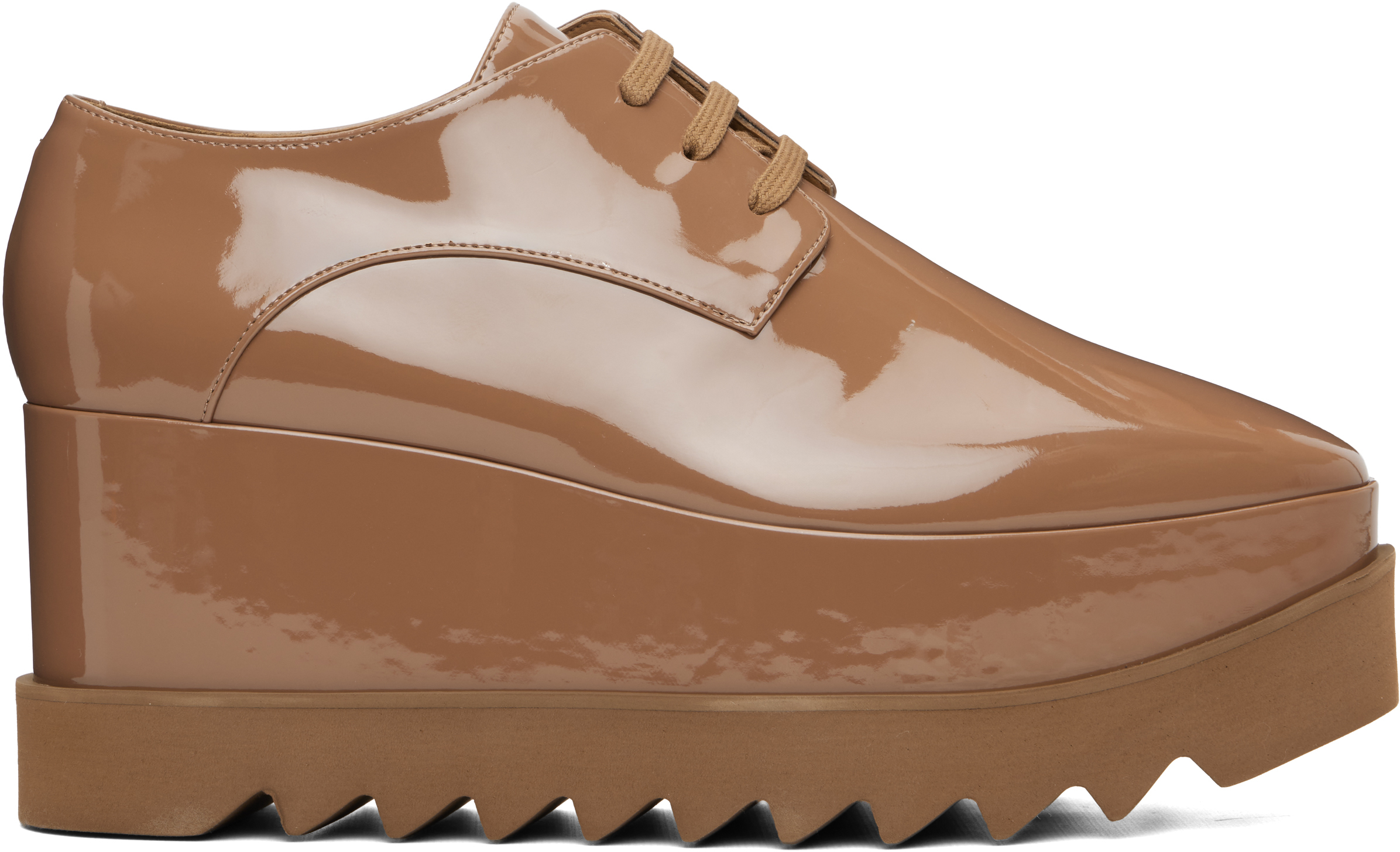 Stella McCartney　Elyse　エリスクラシック　37　ウッド Brown Limited Edition Elyse Monochrome Platform Derbys by Stella