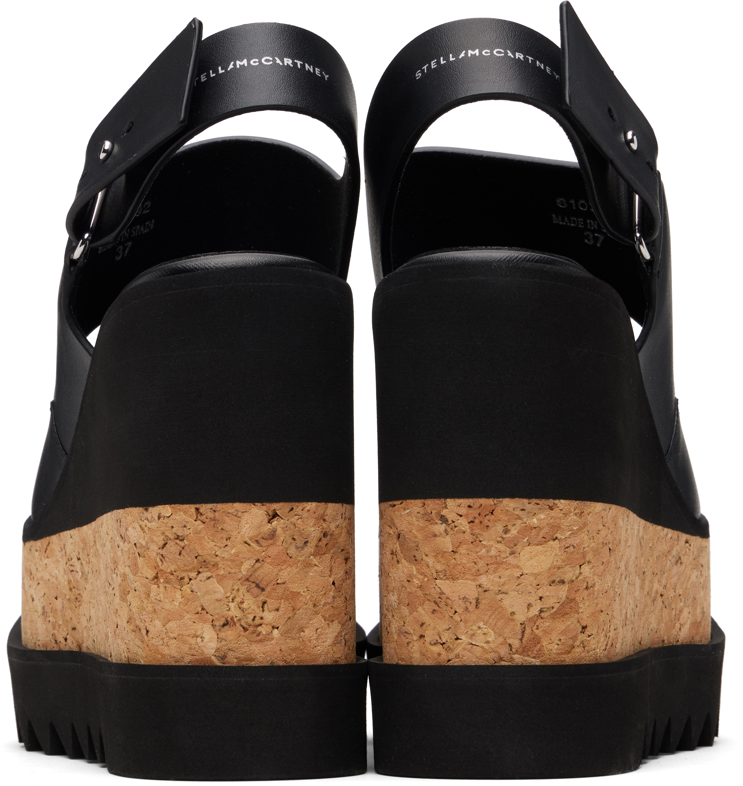 Stella Mccartney Black Elyse Alter Mat Platform Heeled Sandals In Black