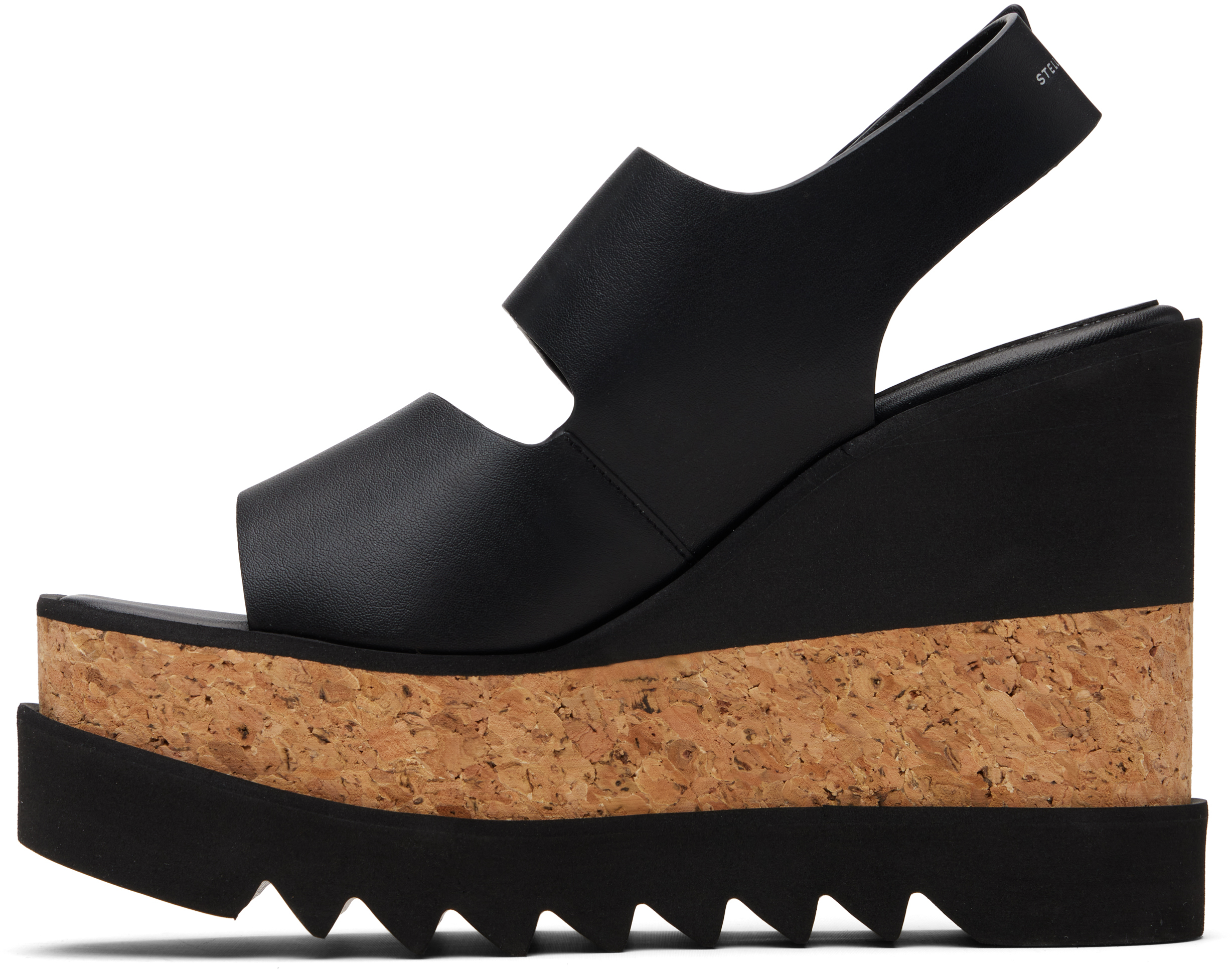 Stella Mccartney Black Elyse Alter Mat Platform Heeled Sandals In Black