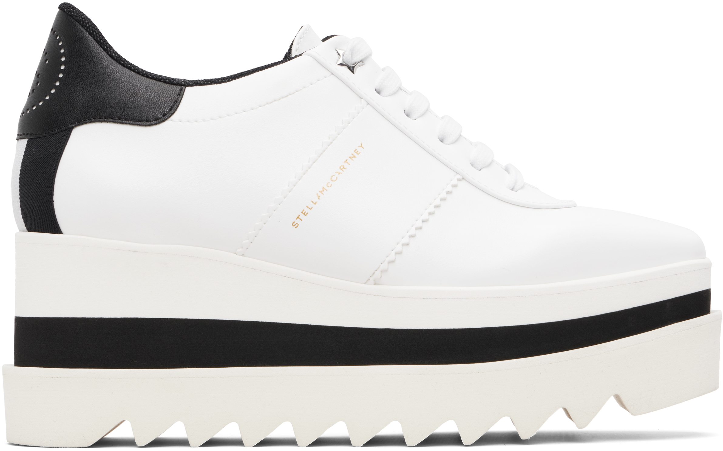 Stella McCartney White Sneak-Elyse Platform Sneakers