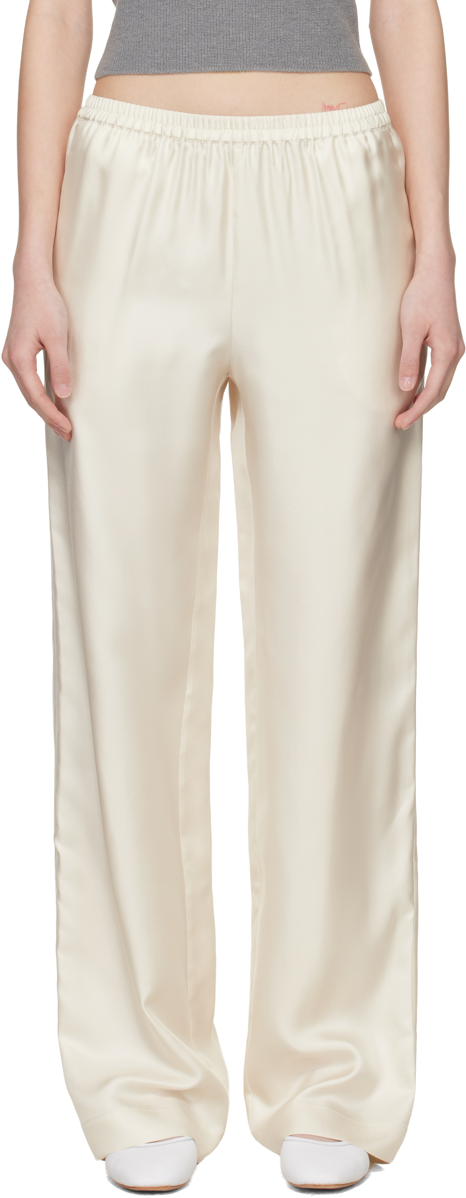 Loulou de Saison: Off-White Alera LDS Silk Twill Trousers | SSENSE