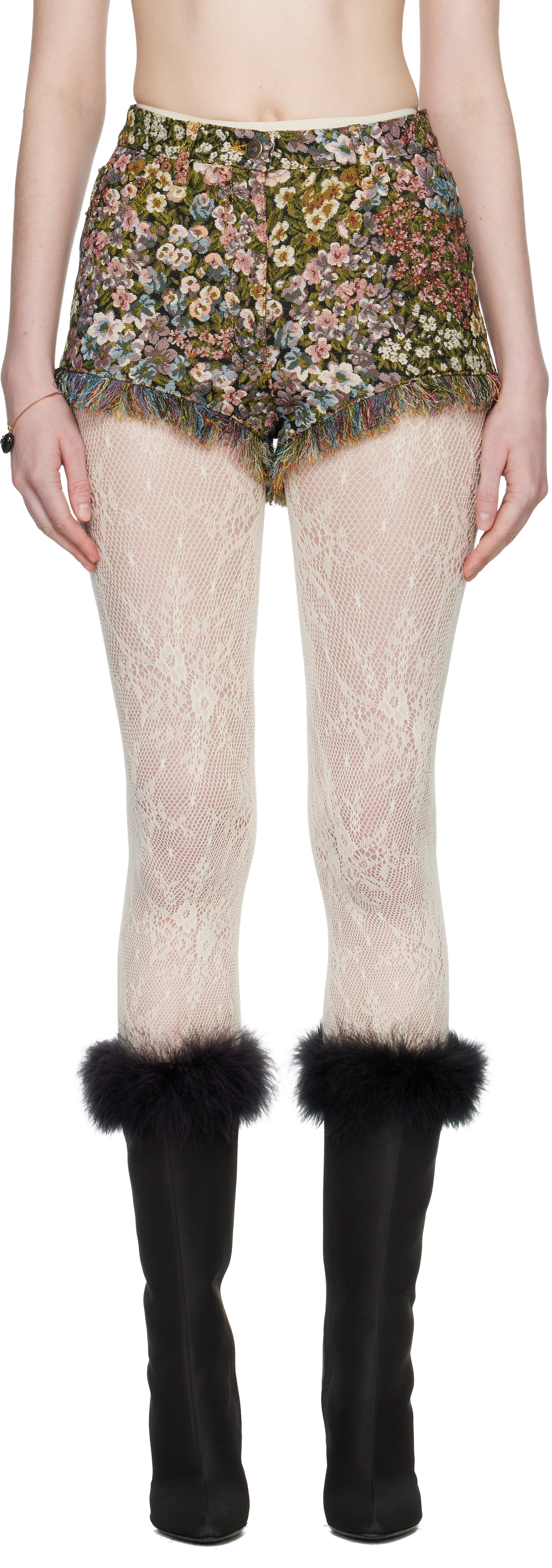 Multicolor Gobelin Après L'Hiver Fiorellini Shorts by Valentino on