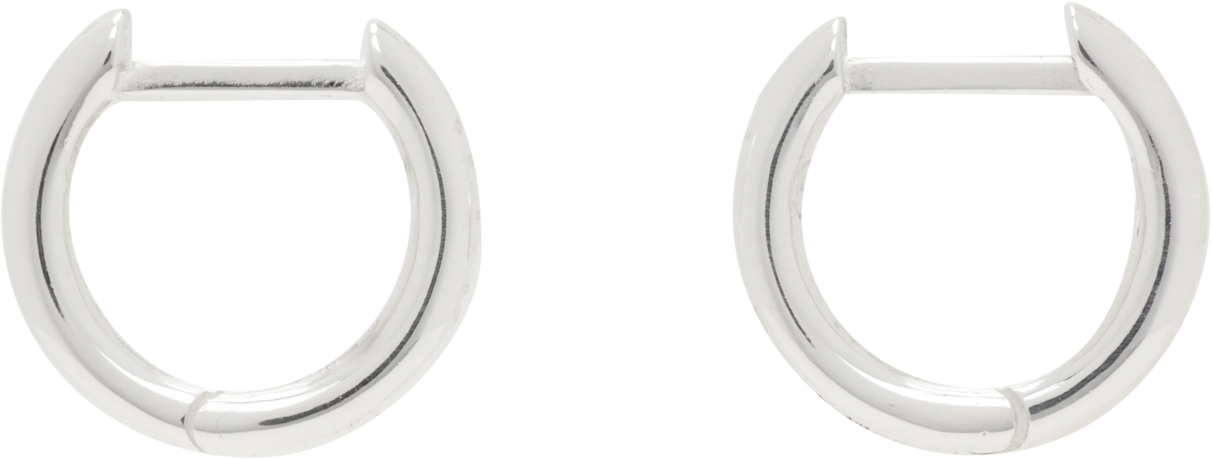 Hatton Labs シルバー Round S ピアス Hatton Labs: Curve S ピアス | SSENSE 日本