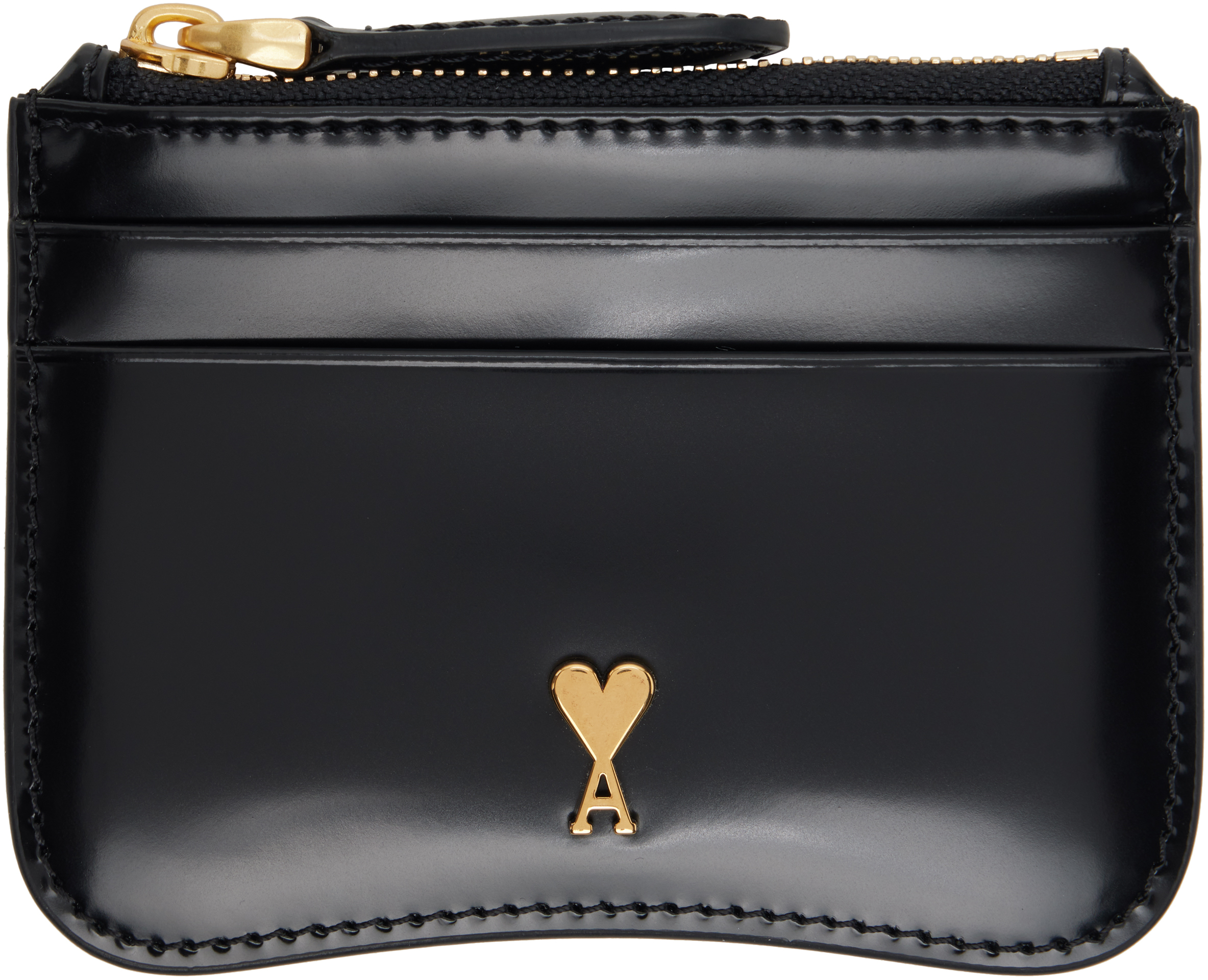 AMI Paris: ブラック Paris Paris ジップカードケース | SSENSE 日本