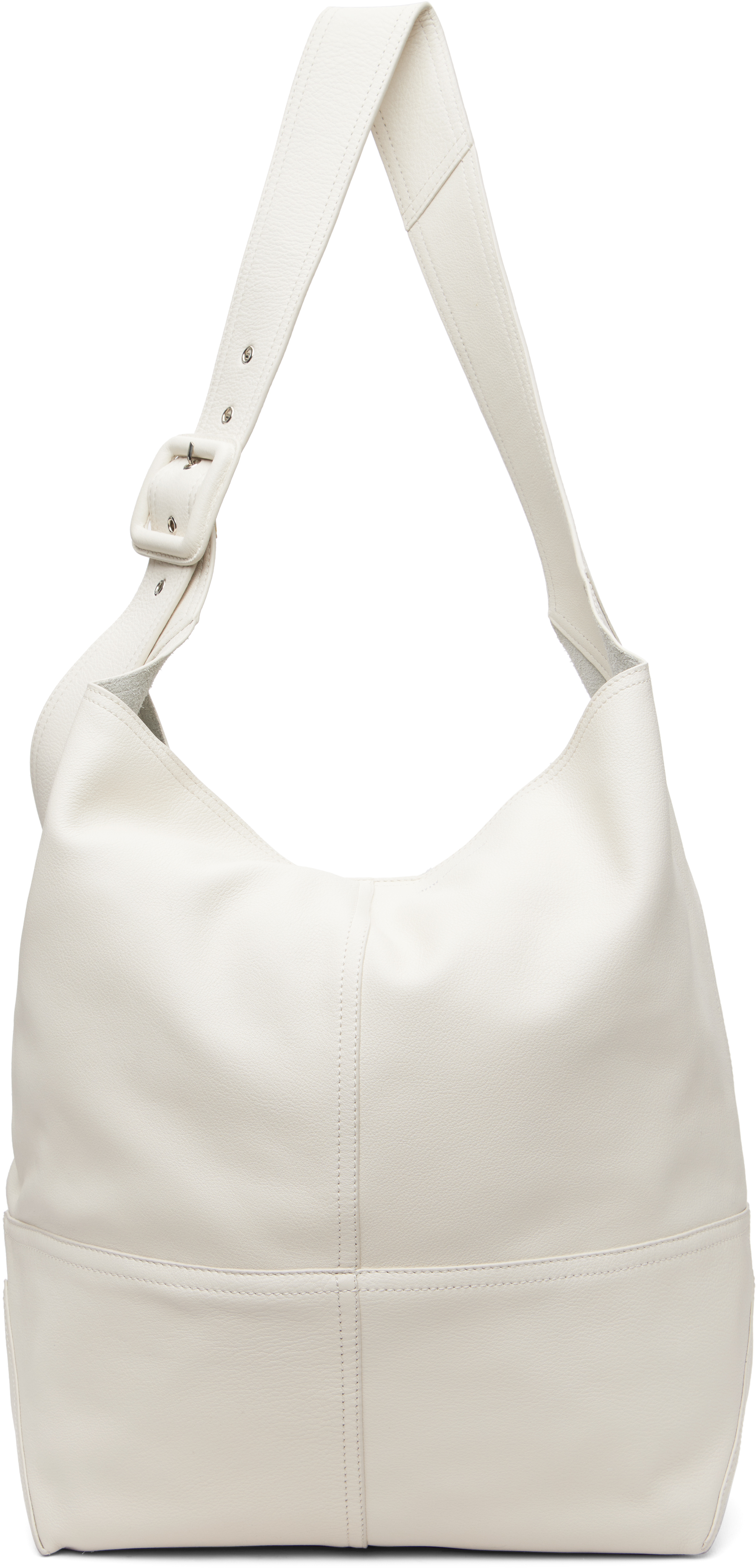 White Taurillon Leather Etienne Crossbody Bag